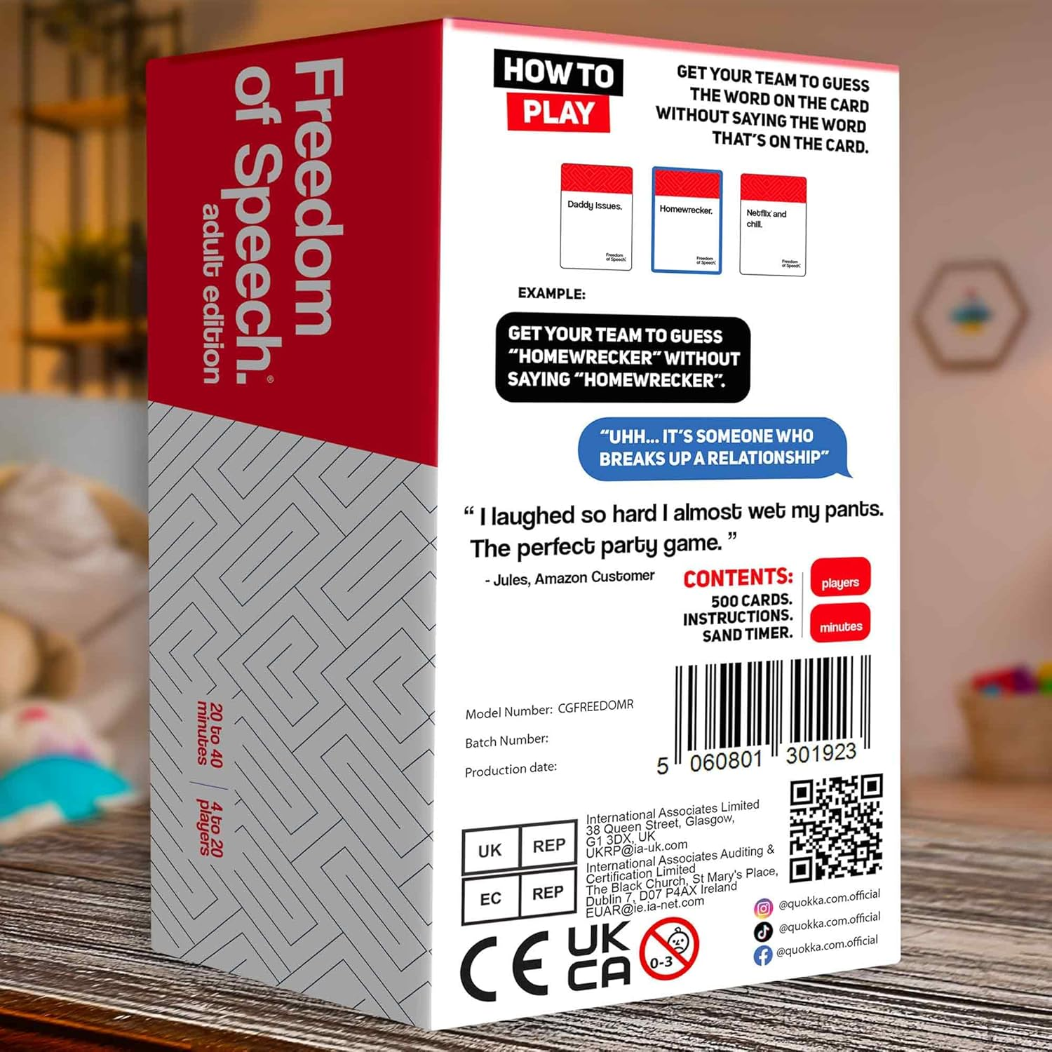 QUOKKA Card Board Games for Adults - Freedom of Speech. Adult Edition - Fast-Paced | Guess the Word | Easy to Play - Adult Party Game for Game Night image number 3