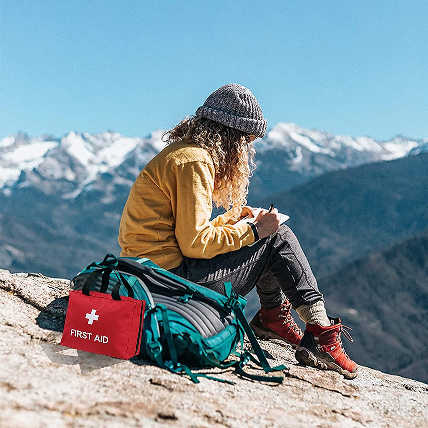 First Aid Kit 234Pcs, Emergency Kit, First Aid Pouch for Travel, Family, Hiking, Backpacking, Camping, Car & Cycling image number 6