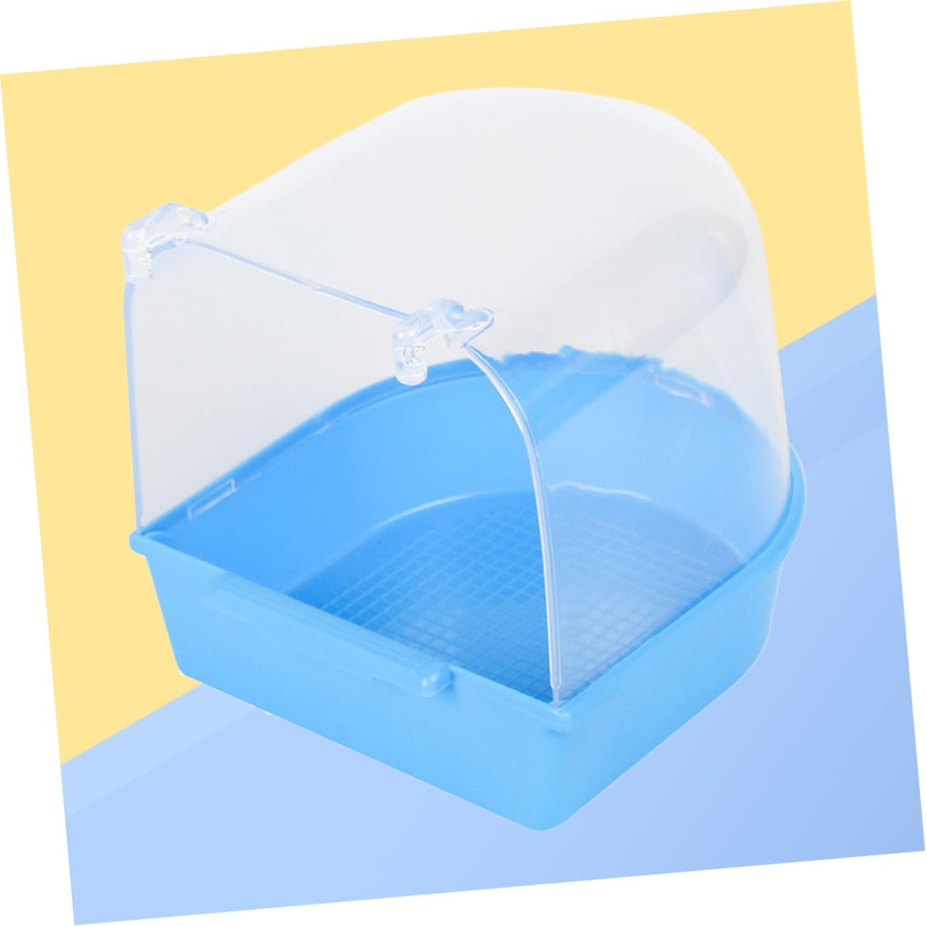 Bird Bath for Small Birds Covered Multi Cage Bird Bathlight for Canaries and Parrots Ideal for Bird Cages and Bathing Needs image number 4