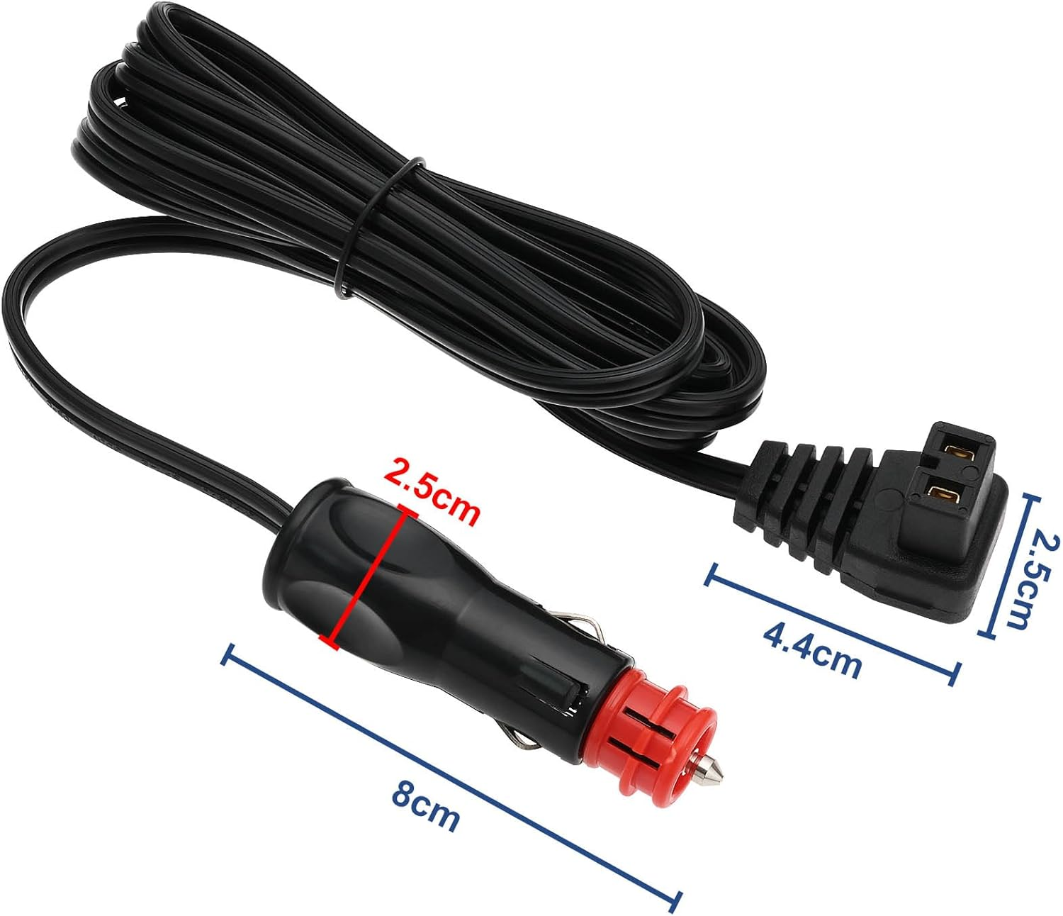 Emsea 1X12V DC Power Adapter Car Charger Fridge Cord Car Refrigerator 2M 16AWG Extension Cable Compatible with WAECO CF CDF Power Supply Box image number 4