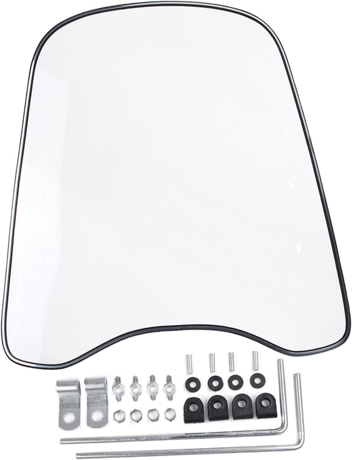 Windproof Clear Front PC Windshield for Motorcycle Scooter image number 4