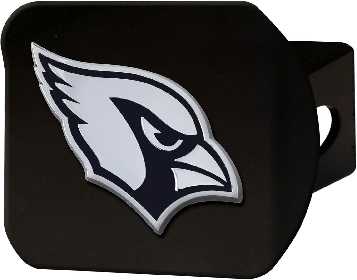 FANMATS 21486 Arizona Cardinals Black Metal Hitch Cover with Metal Chrome 3D Emblem - Houston Texans, Black/White image number 6