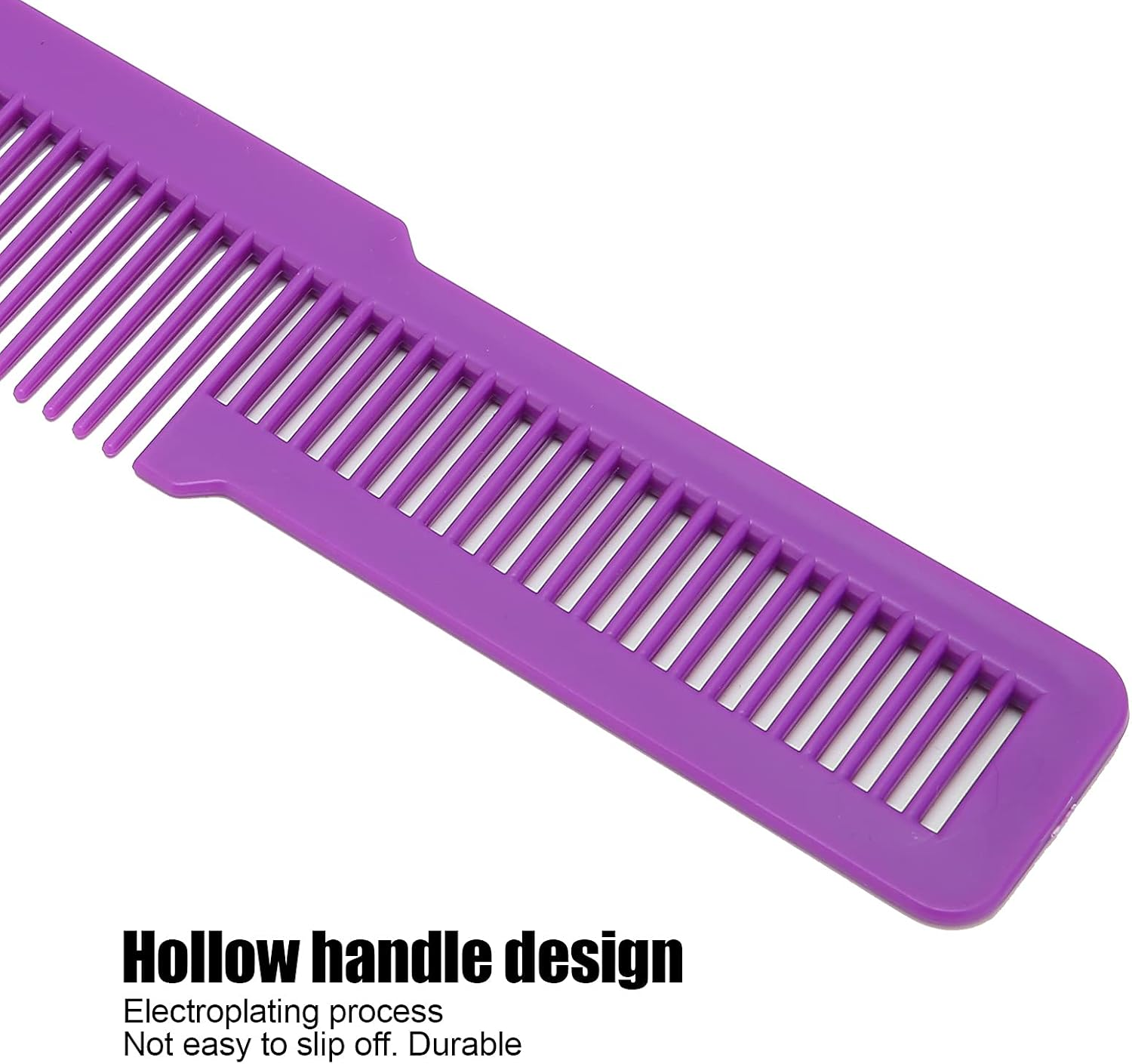 Detangler Comb, Professional Curly Hair Detangling Brush, Fine Wide Toothed Comb for All Hair Types for Women and Men(Purple) image number 3