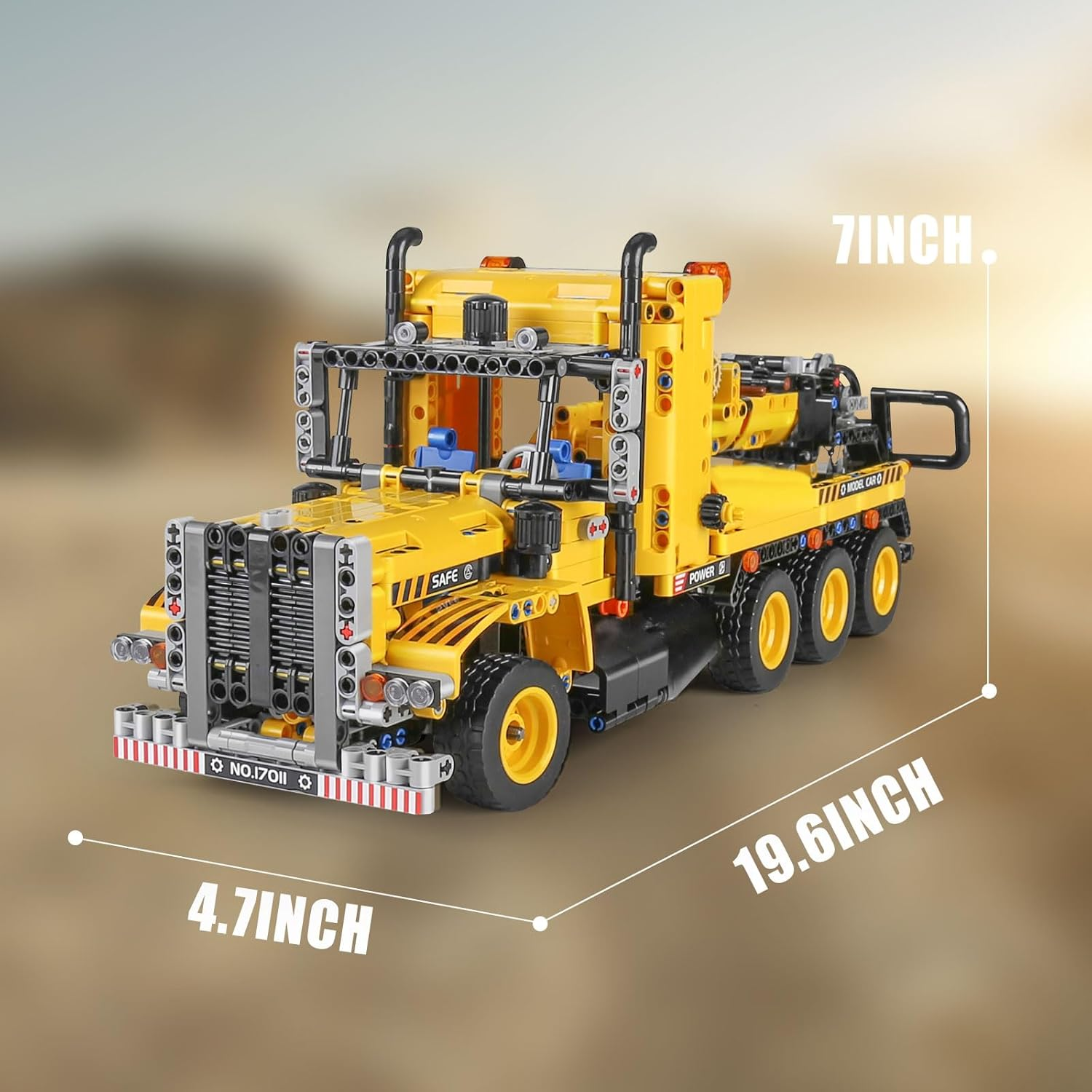 Mould King 17011 Heavy-Duty Tow Truck Building Set, Technology MOC Road Trailers Building Blocks Kit, Gift Toys for Kids/Adult(1250 Pieces)