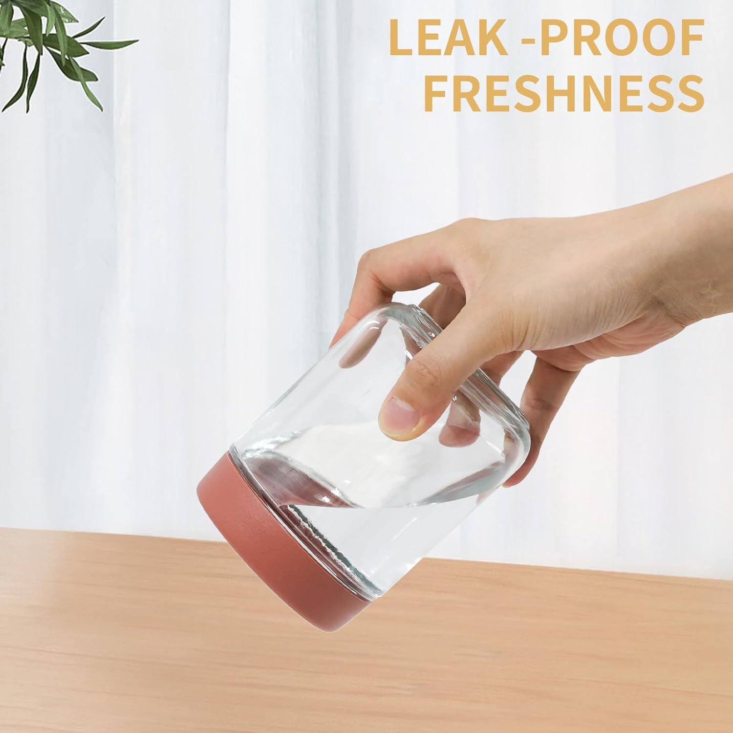 4-Pack Overnight Oats Containers with Lids, 15.2 OZ Glass Jar with Screw Lid, Wide Mouth Airlight Jar Overnight Oats Jars for Fruit, Salad,Spice, Candy, Jam, Seasoning, Meal Prep Containers image number 2