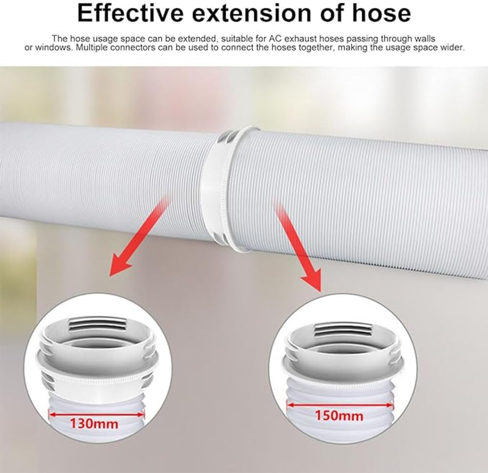 Portable AC Exhaust Hose Connector, 15 Cm Length, Air Conditioner Hose Coupler image number 5