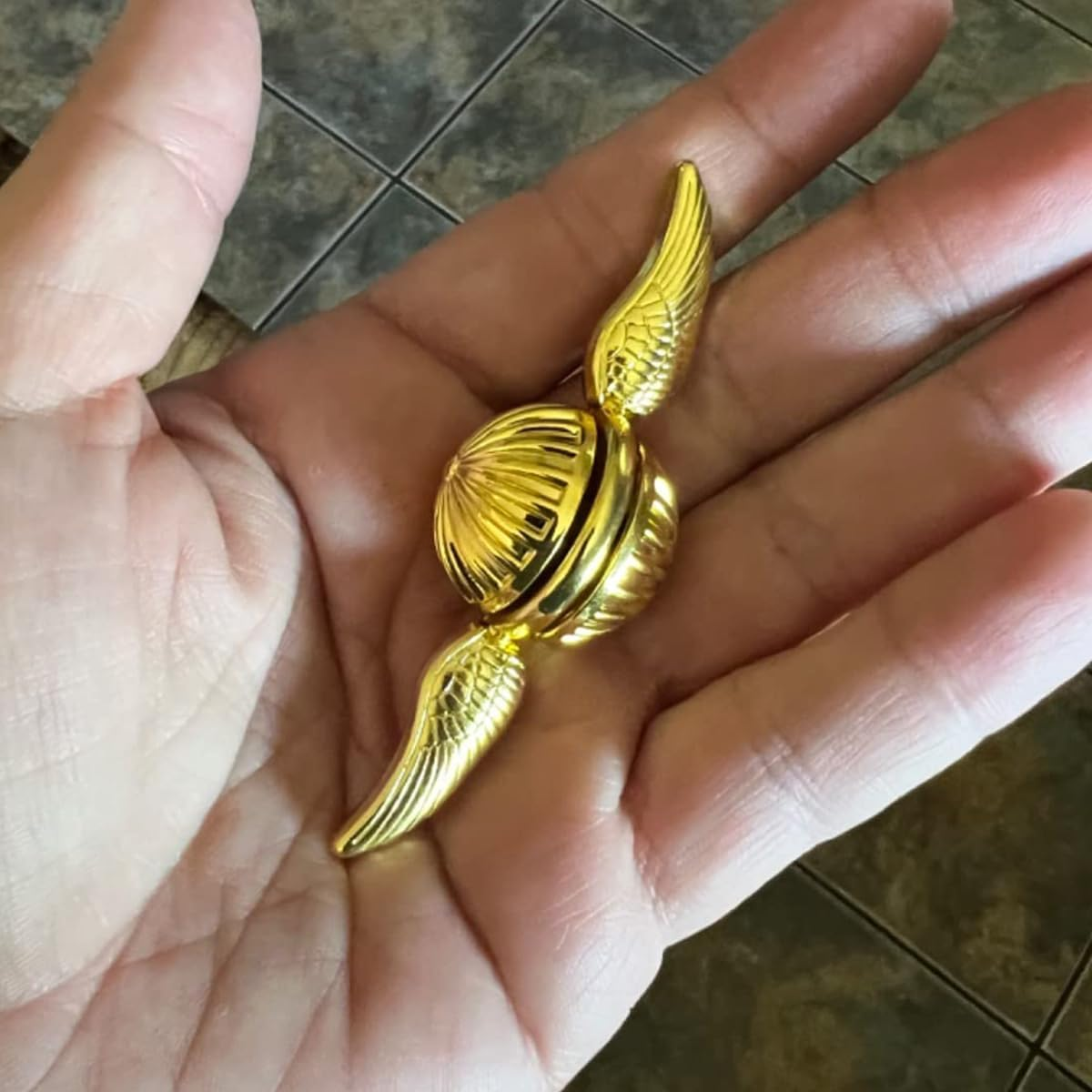 Metal Fidget Spinner, Magic Orb Hand Finger Spinner, Gold Fidget Spinner Stress Relief anti Anxiety Desk Decoration Gifts Party Favors for Adults image number 2