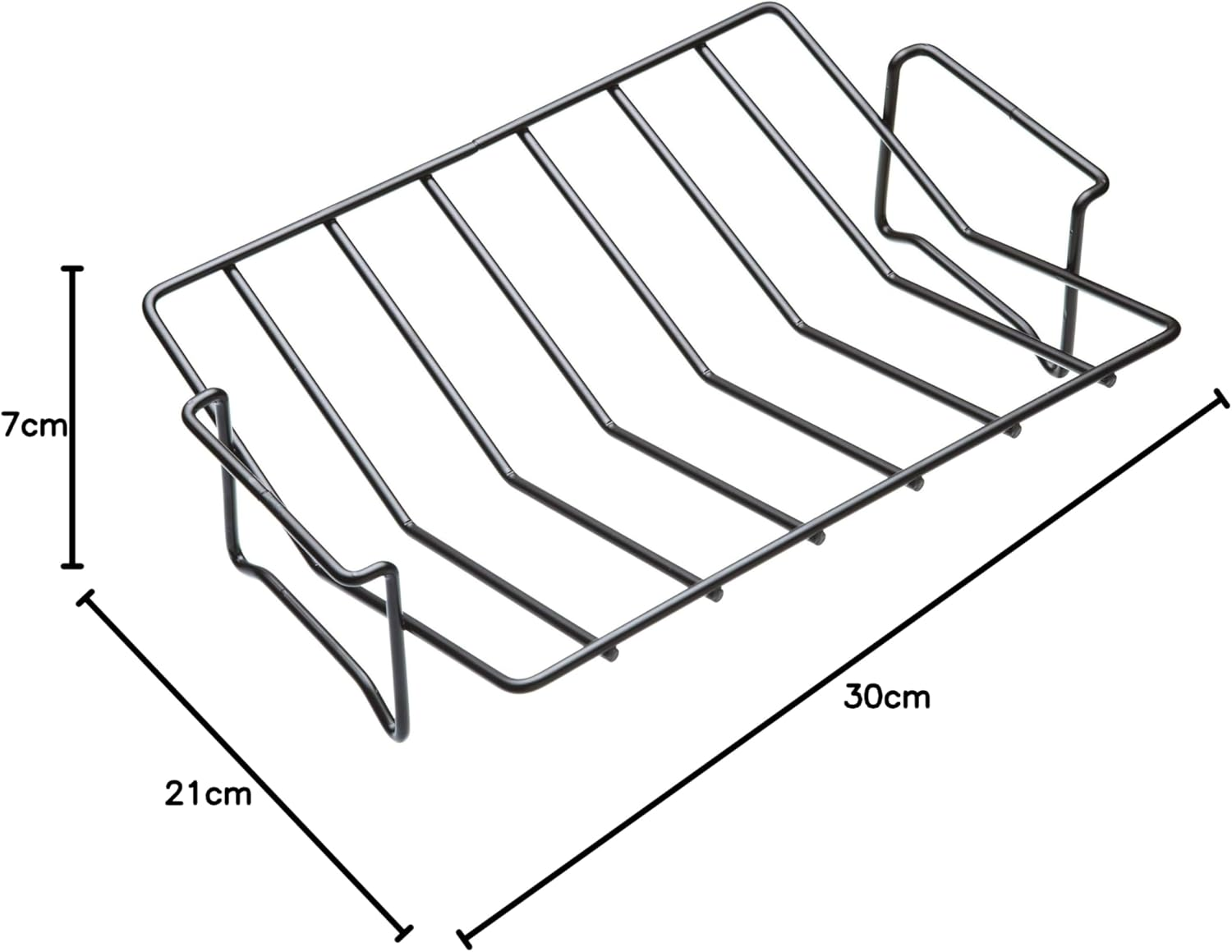 Kitchencraft KCRACKNS Non Stick Roasting Rack, V Shaped, 30 X 21 Cm, Black image number 4