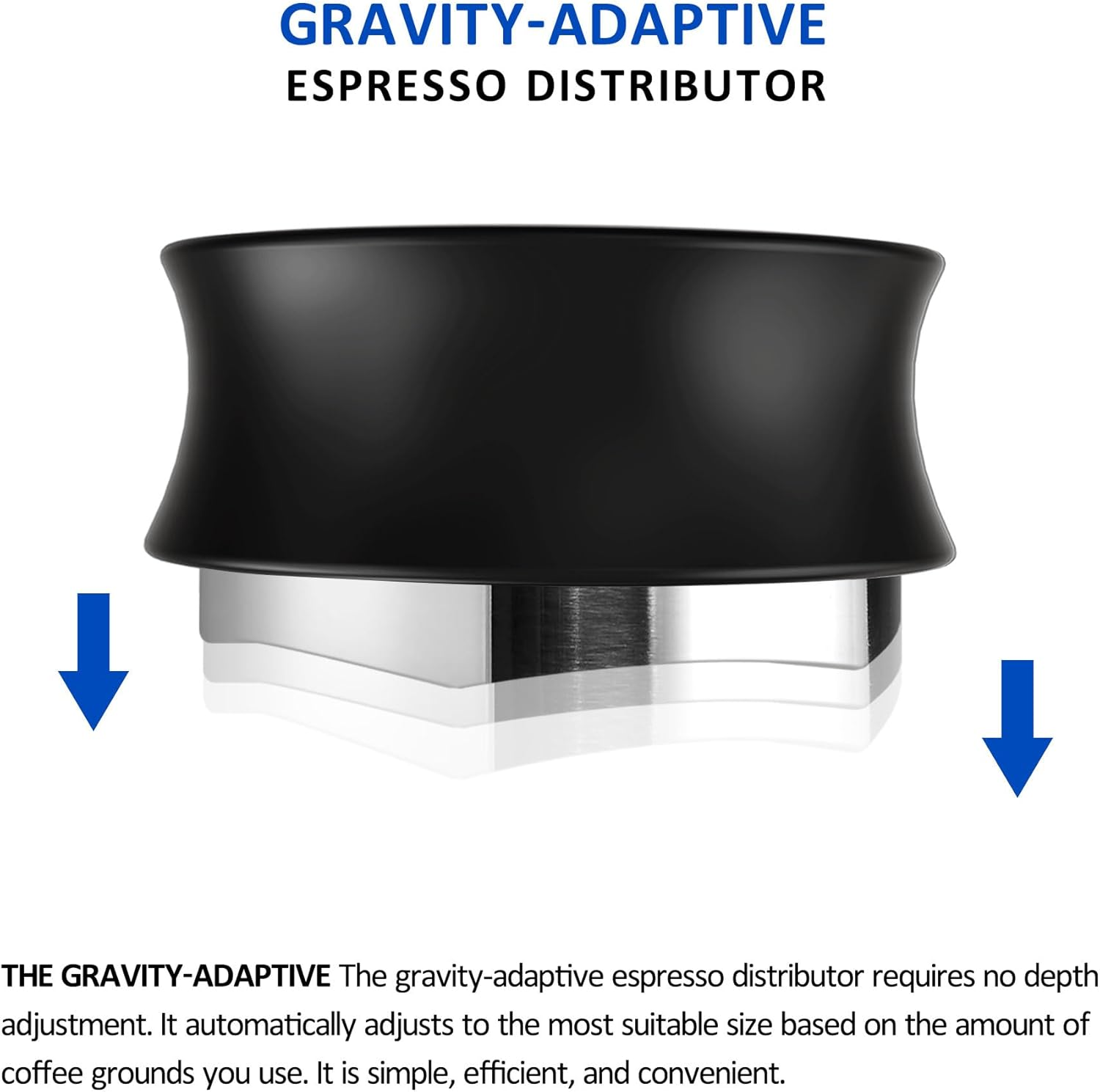 KYONANO 58.5Mm Coffee Distributor, Coffee Gravity Distribution Tool, Espresso Adaptive Distributor and Leveler Tool Compatible with 58Mm Bottomless Portafilter, 304 Stainless Steel 5 Blade Base image number 4