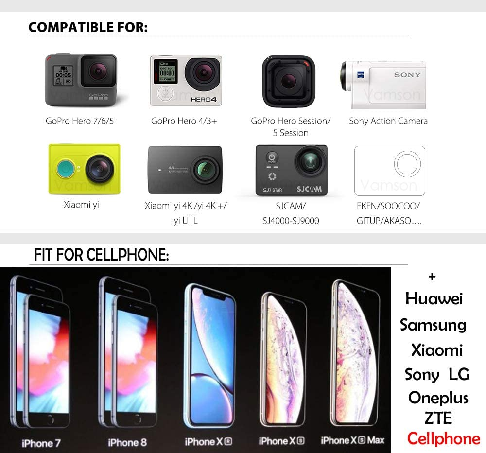 Adjustable Cellphone Selfie Chest Mount Harness Strap with Cell Phone Clip Holder for Iphone 16 15 14 13 12 11 Pro Max Xs XR Max X