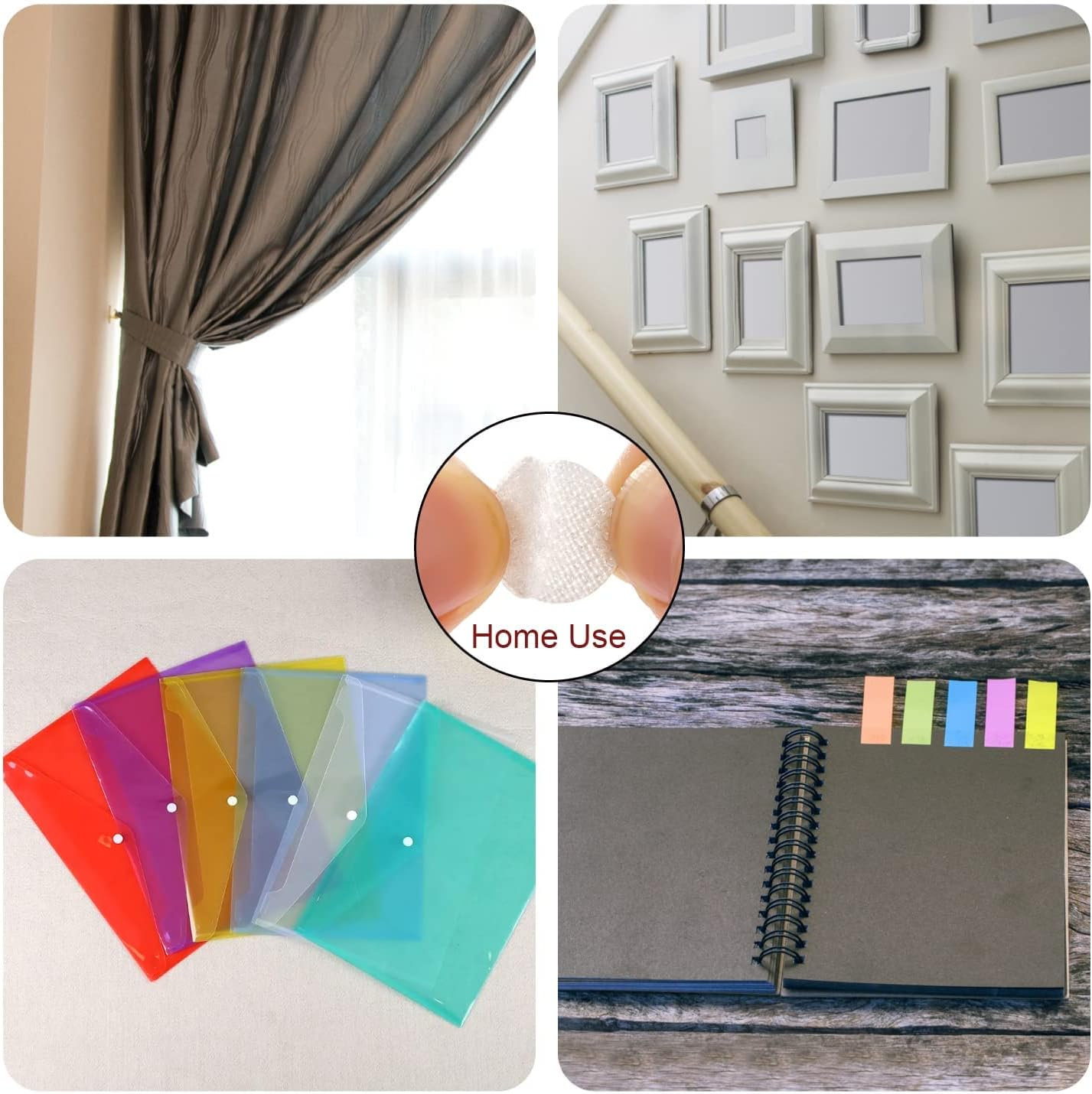 1000 PCS White Hook & Loop Self Adhesive Dots, 15Mm Waterproof Sticky Glue Back Coins Tapes for Home, Office, Classroom and Crafts (500 Pcs Hook & 500 Pcs Loop) image number 3