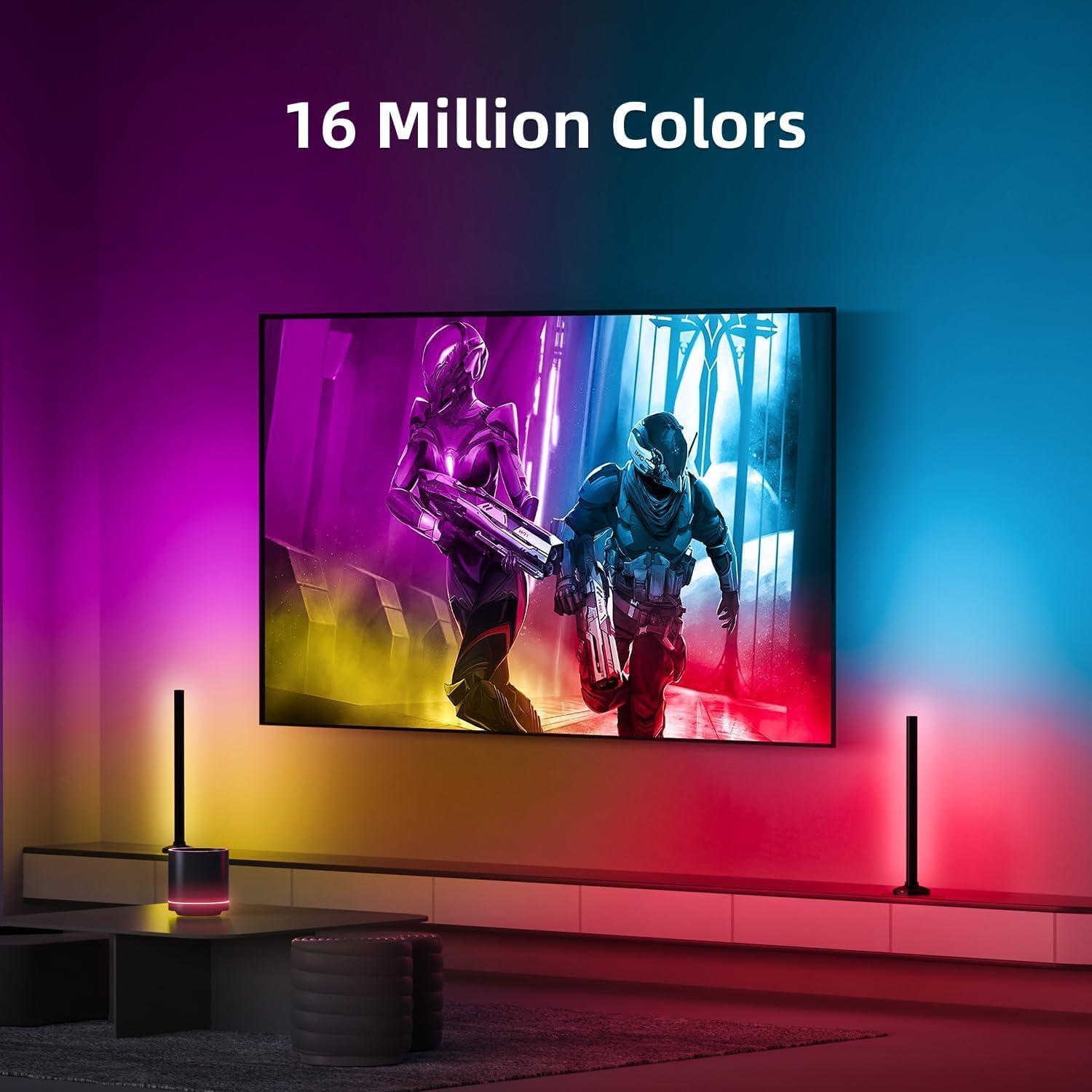 CHENBEN RGB Light Bars, LED Light Bars 2PCS 30CM 16 Million Colors,App Control and Voice Control,Timer,Scene and Music Modes,Smart Light Bar for Gaming PC Bedroom Accessories Computer Case,Party