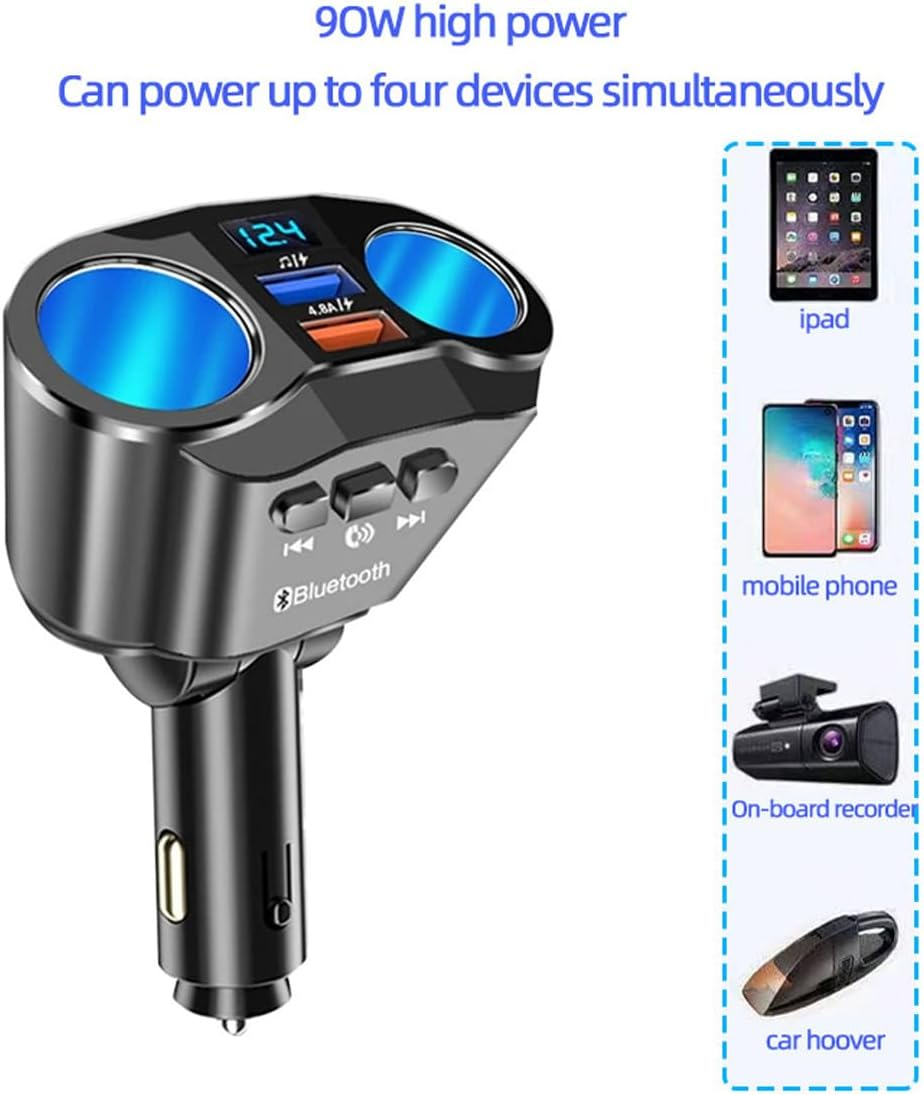 Polarlander FM Transmitter Modulator Bluetooth Handfree Car MP3 Player Radio Adapter Dual USB Cigarette Lighter for Cellphone Tablet image number 1