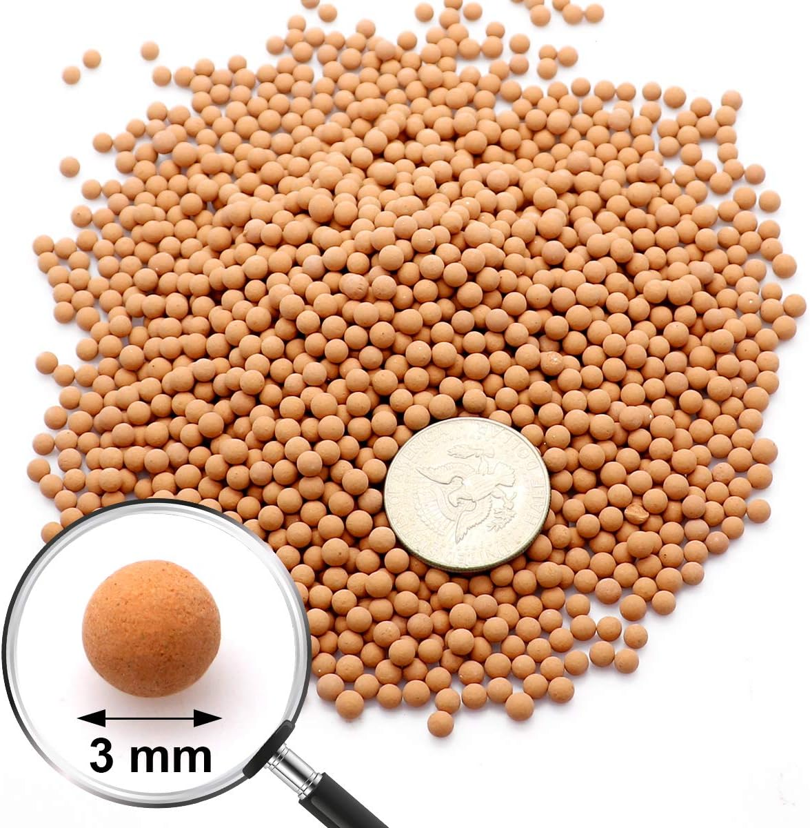 Clay Pebbles Gardening Ceramsite Orchid Hydroponic Grow Media Clay Rocks Drainage Water Purification Ceramsite Decor Cultivation Soil Stone Horticultural Grade for Soil Hydroponics Aquaponics 2.2Lb image number 1