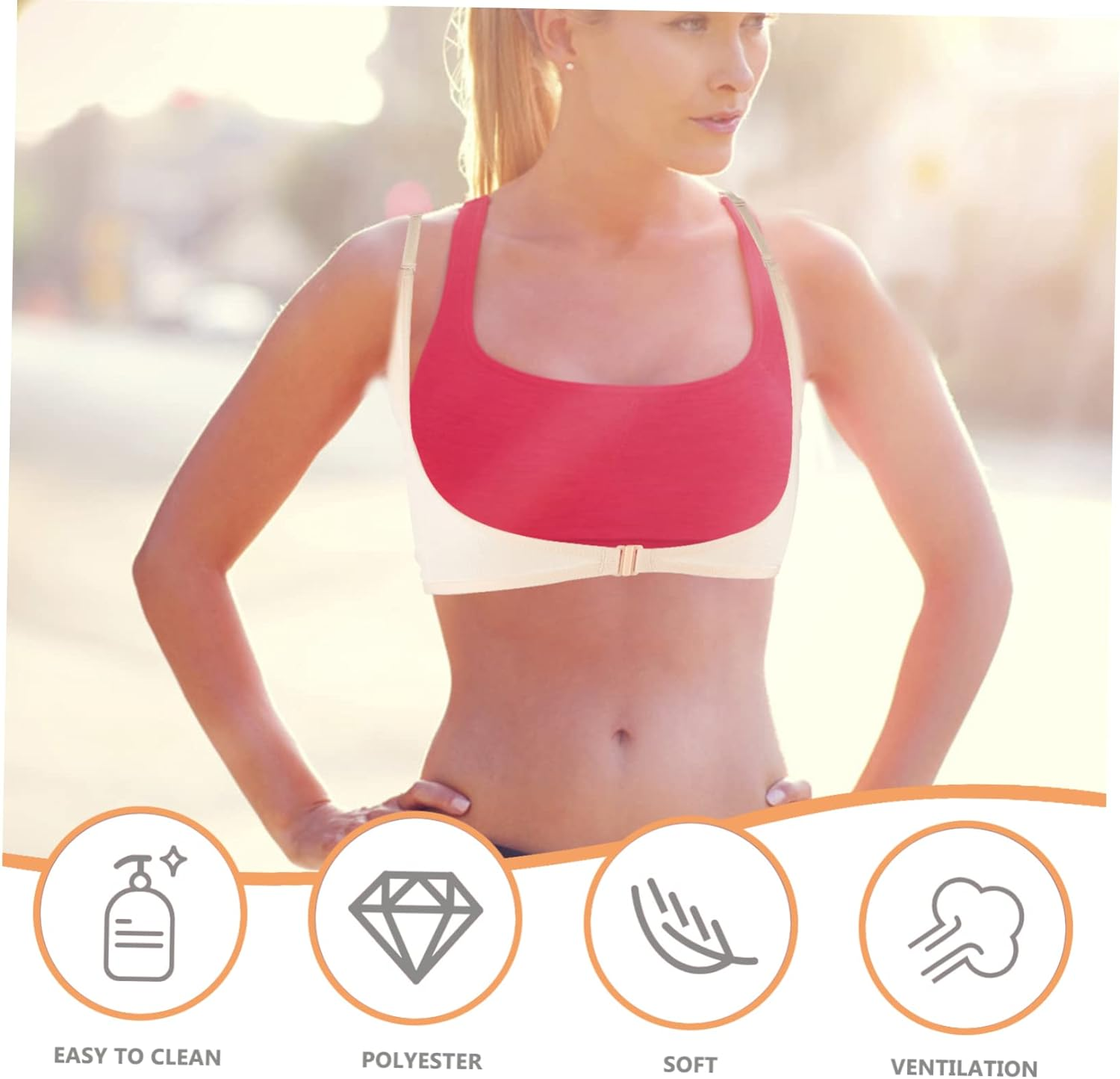 KOMBIUDA Underarm Sweat Pads Ladies Sweatshirts Girls Sweatshirts Girls Athletic Tank Top Underarm Sweat Protector Reusable Dress Sweat Shield Vest Thin Sweat Vest Sweat Proof Undershirts image number 5