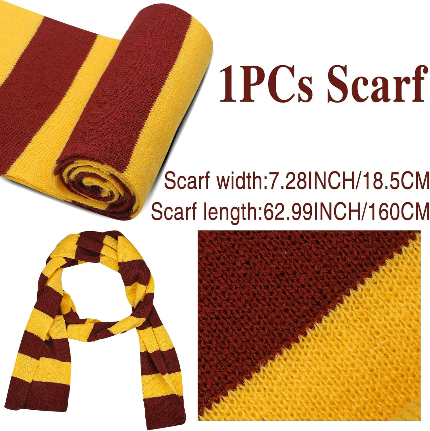 Wizard Costume Robe Magic Cloak 6 Pcs Set Cape Cosplay Costume Dress up Party Halloween