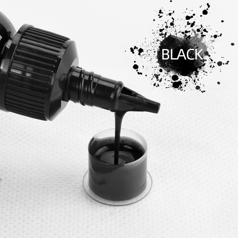 Jimking 30Ml Tattoo Ink, Tattoo Color Supply, Black Pigment Natural Plant Tattoo Ink for Permanent Makeup Tattoos (Black) image number 5