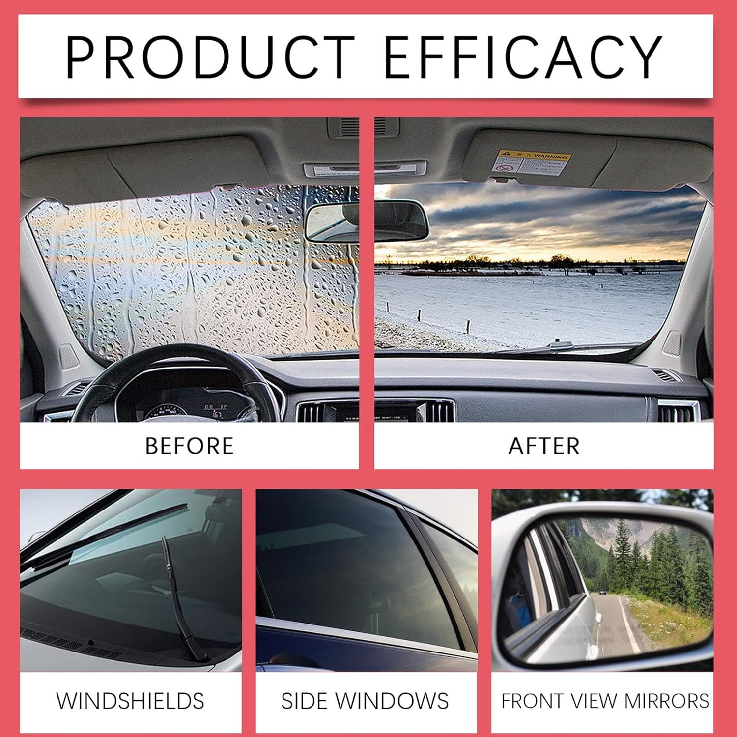 Car Windscreen Glass Oil Film Cleaner,Automotive Glass Oil Film Remover,Automotive Oil Film Cleaning Brush,Windshield Cleaner & Oil Film Remover Powerful Windshield Cleaner, Window Glass Cleaner image number 3