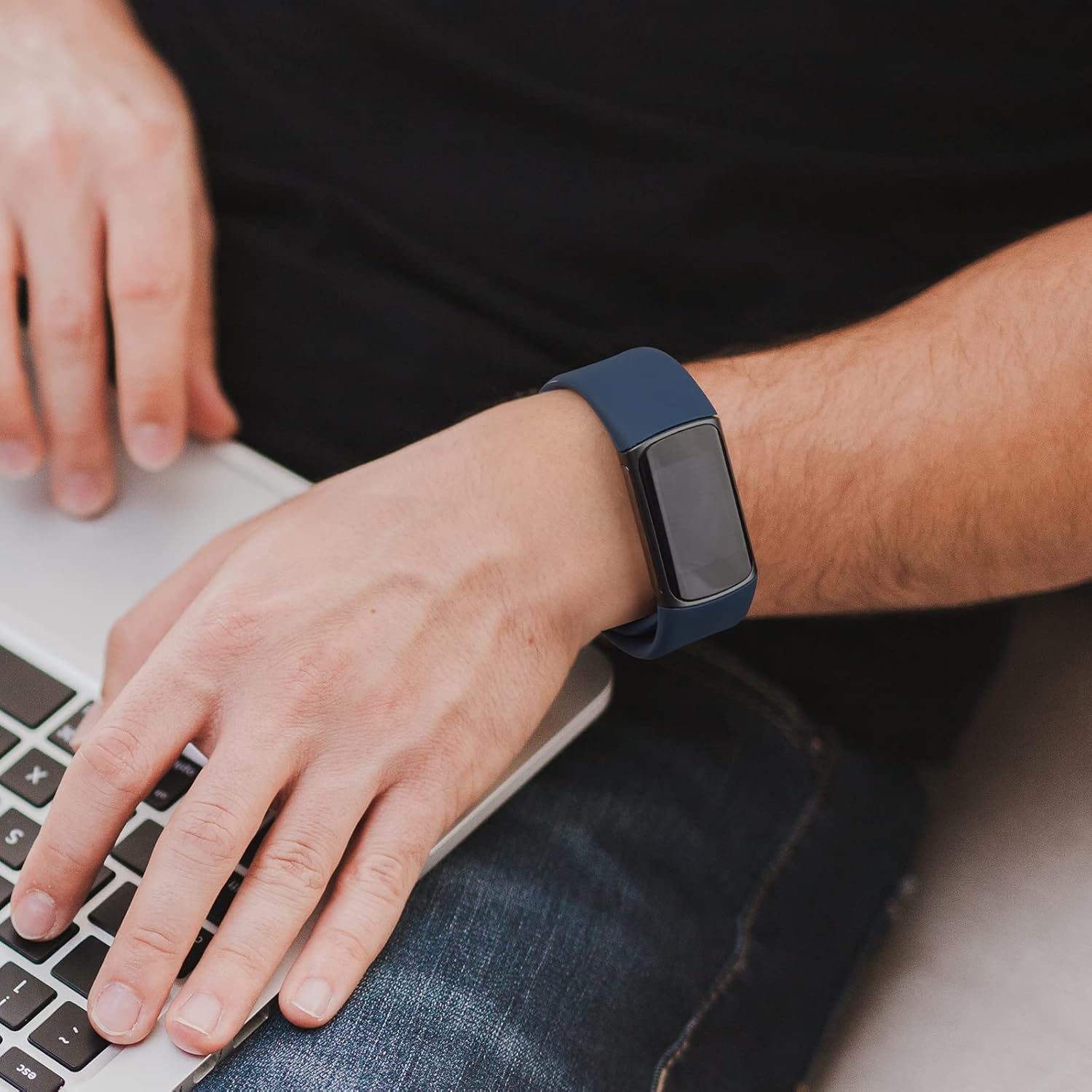 Leonids Bands for Fitbit Charge 5/6 - Soft Silicone Adjustable Breathable Sport Replacement Wristbands Strap for Advanced Fitness Tracker image number 2