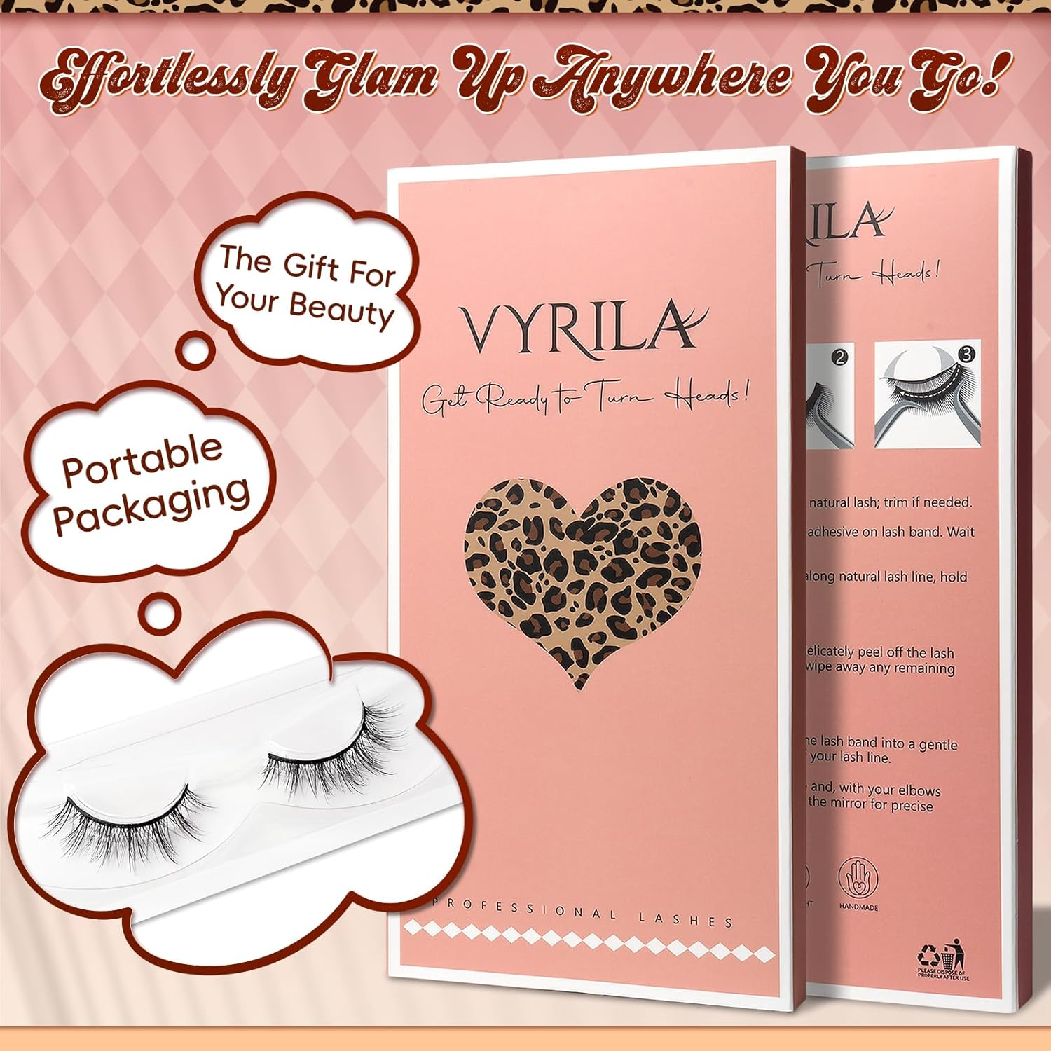 Wispy Lashes 0.05Mm PBT Fiber Natural Eyelashes, 0.2Mm Superfine Band Cat Eye False Eyelashes, 5 Pairs Fluffy Strip Lashes(Diva-5 Pairs in 1 Pack)