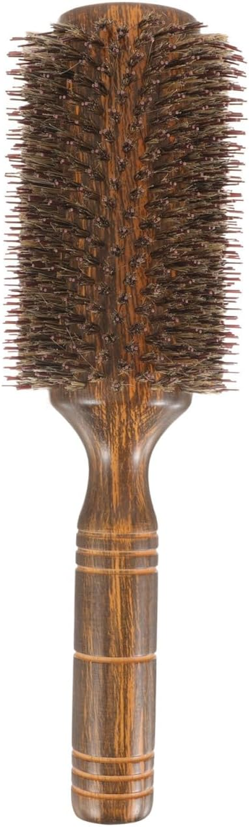 Large Wooden Curling Hairbrush for Curly Hair, Boar Bristle Styling Roll Brush with Handle, Blow Dry Hair Comb for Women at Home and Salon Use image number 6