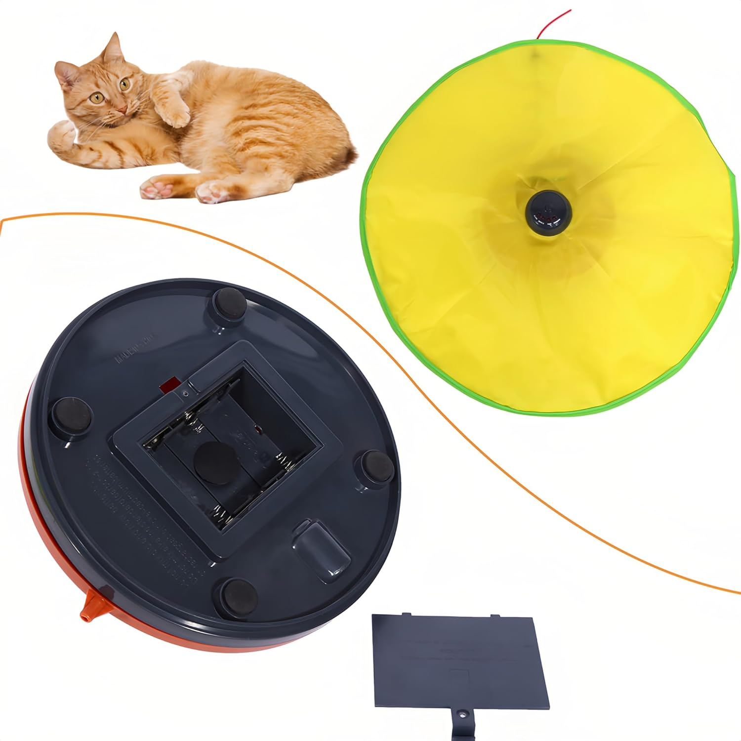 Undercover Electronic Cat Toy - Moving Wand with Concealed Mouse for Indoor Play & Training image number 1