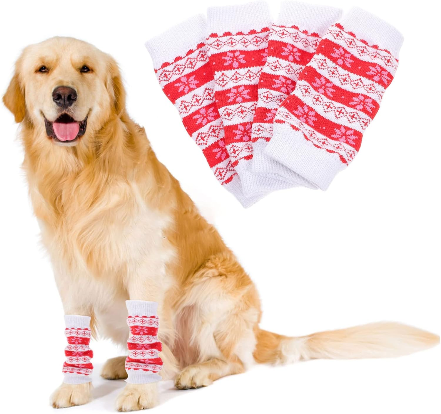 NOLITOY 4Pcs Pee Leg Muffs Pet Leg Sleeve for Snow Gear Warm Knee Pad for Kneeling Pad image number 1