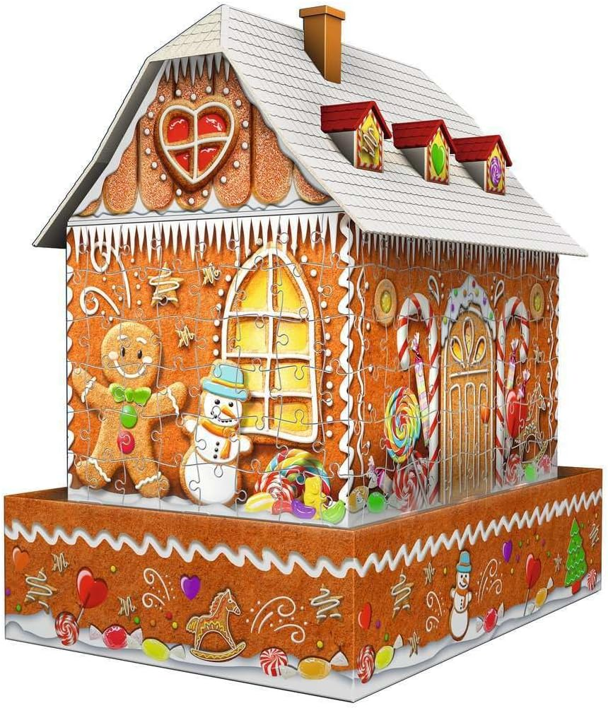Ravensburger - 3D Puzzle Ginger Bread House at Night 216 Pieces image number 1