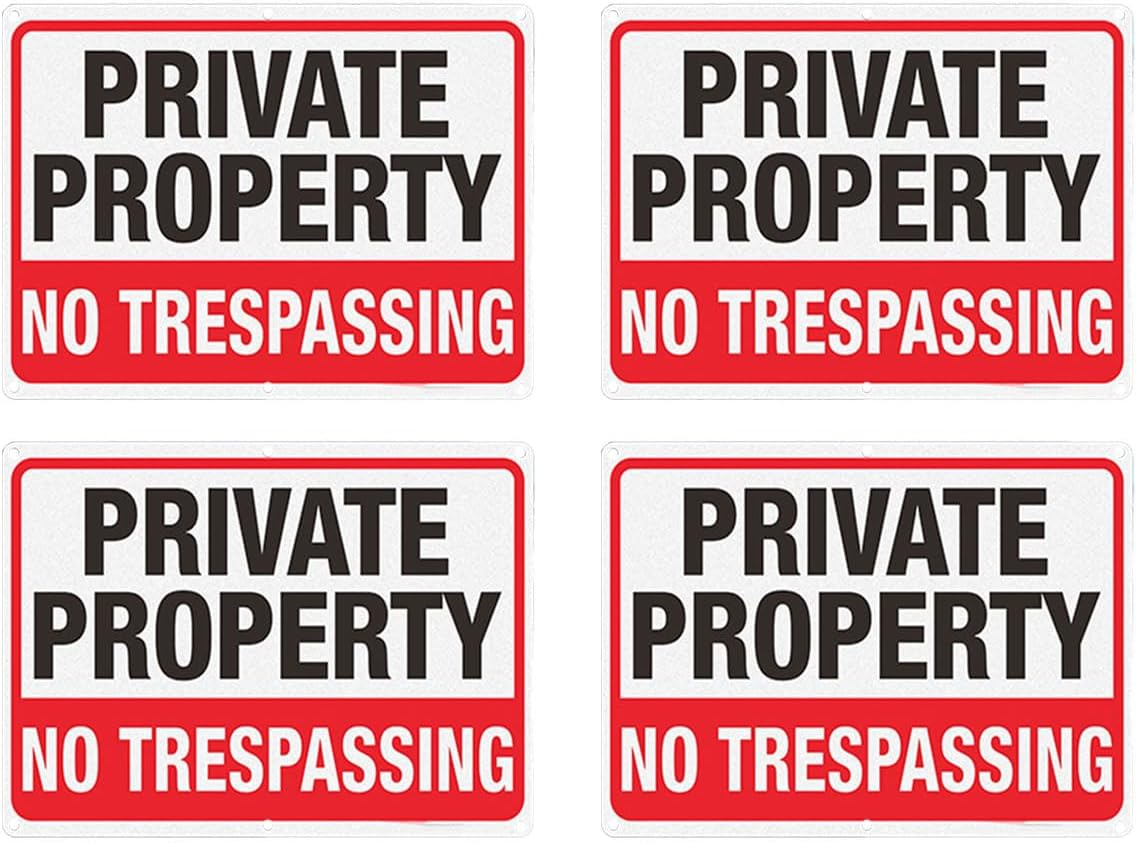 AIMALL 4PCS Metal Warning Camera Signs Reflective Outdoor Security Signs 9.8 X 13.8 Inch UV Protected Weatherproof Durable Aluminum Safety Signs for Home and Business Use image number 5