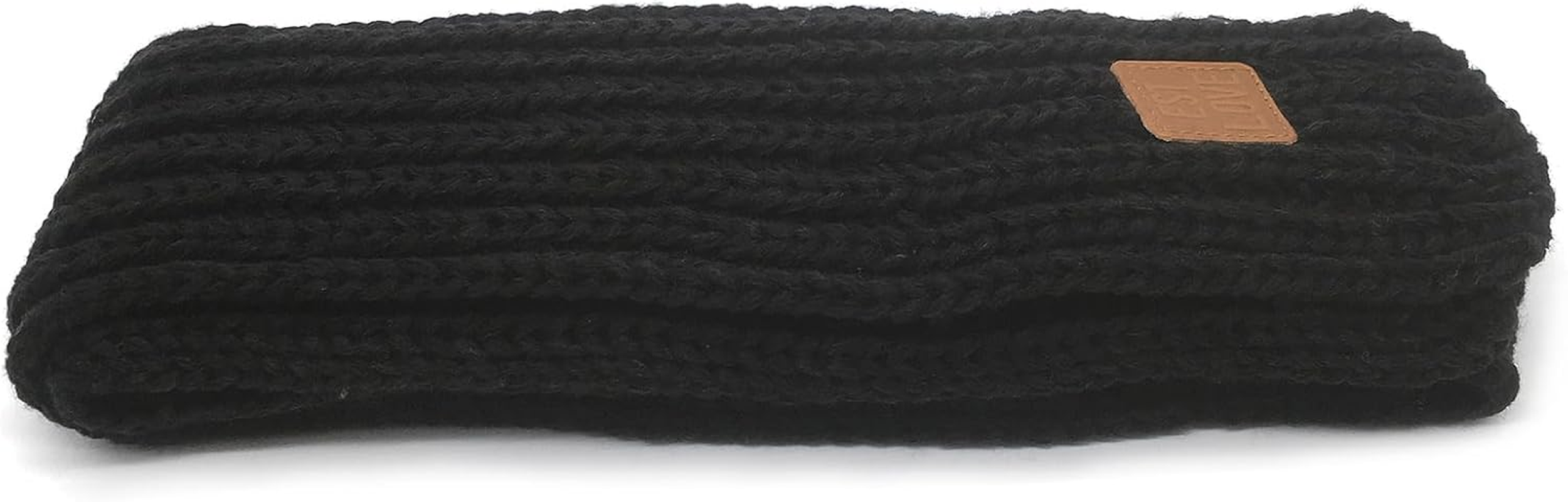 Kids Knit Scarf Winter Fashion Solid Color Toddler Baby Scarves Wrap Neck Warmer - Black image number 2