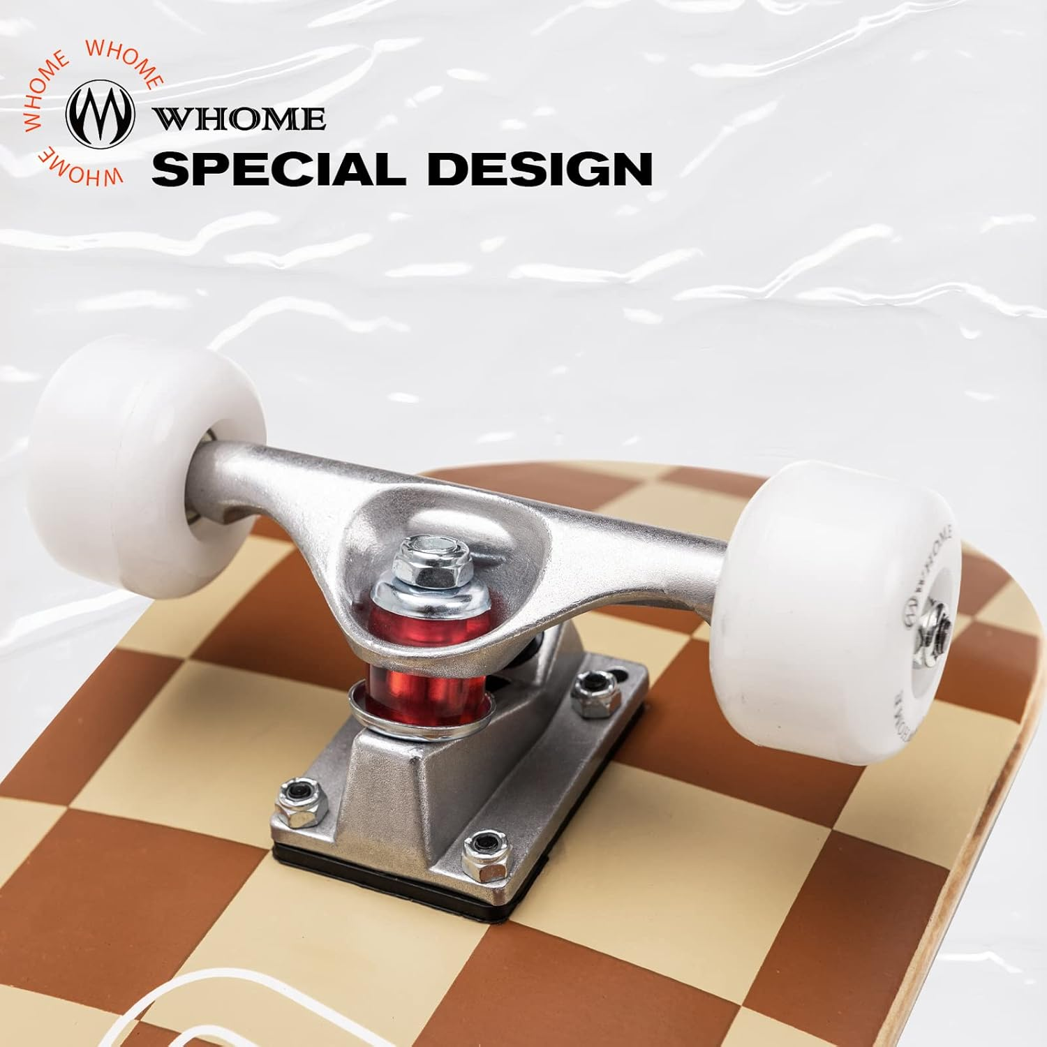 WHOME 31 Inch Double Kick Concave Skateboard Complete Maple Deck PU Wheels ABEC-9 Bearings for Youths Adults Kids Includes T-Tool