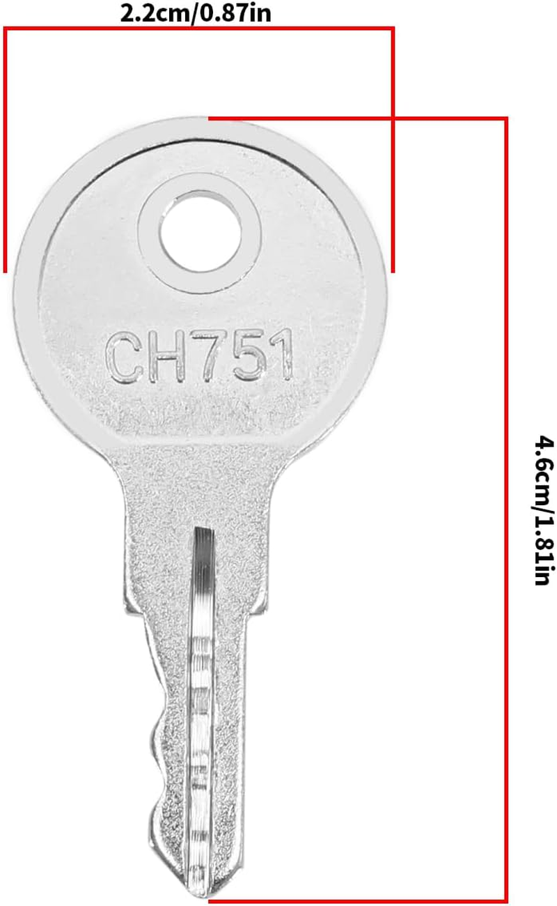 Set of 5 Keys CH751 Compatible with Hillman, Hyoko, Grainger, Southco, Spectrum, Hunter, Rainbird Replacement Key Compatible with Motorhomes, Storage Compartments image number 5
