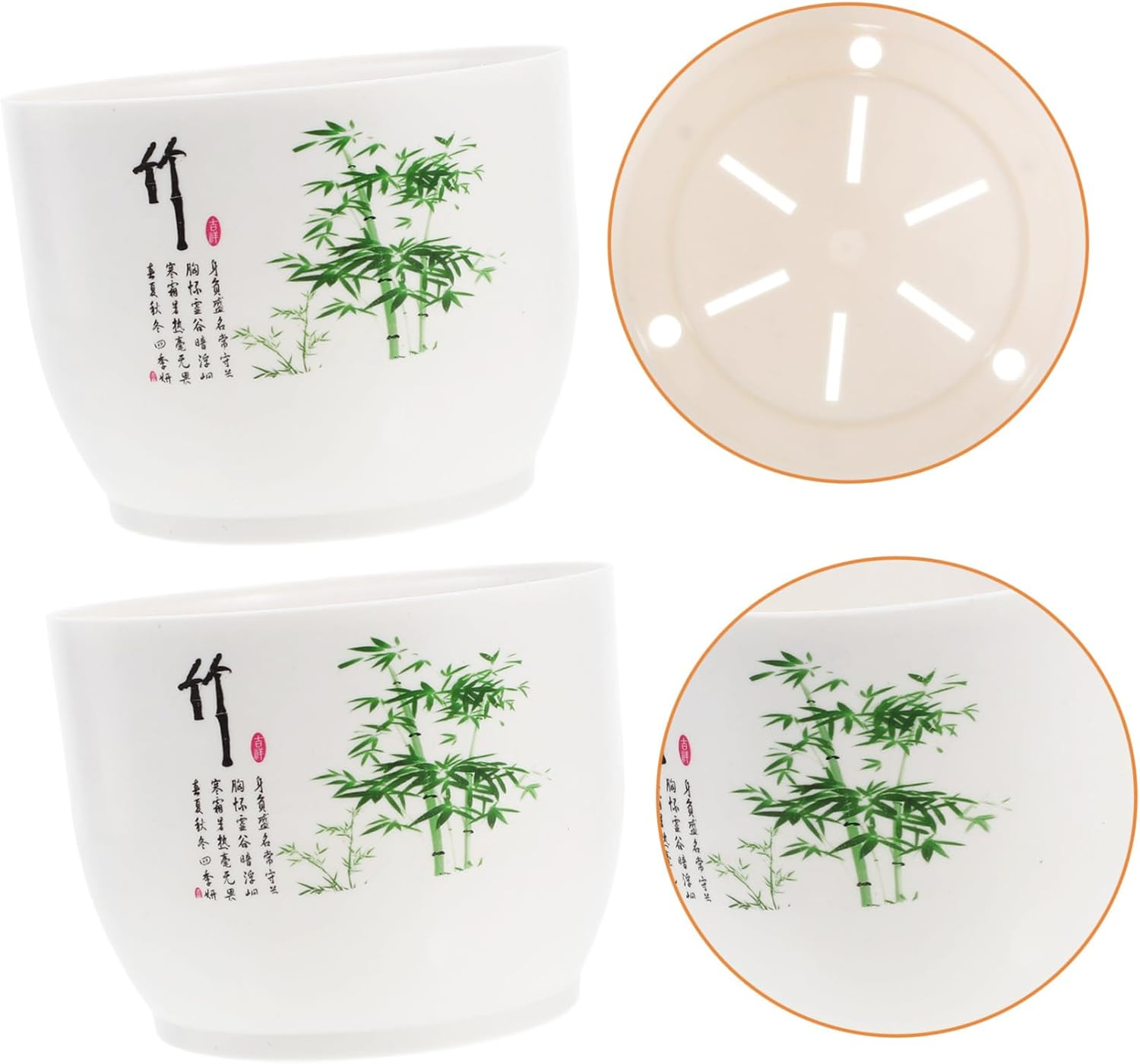 Sosoport 2Pcs Hydroponic Planter Bowl Home Gardening Pot Plastic Daffodil Pot for Indoor Outdoor Use