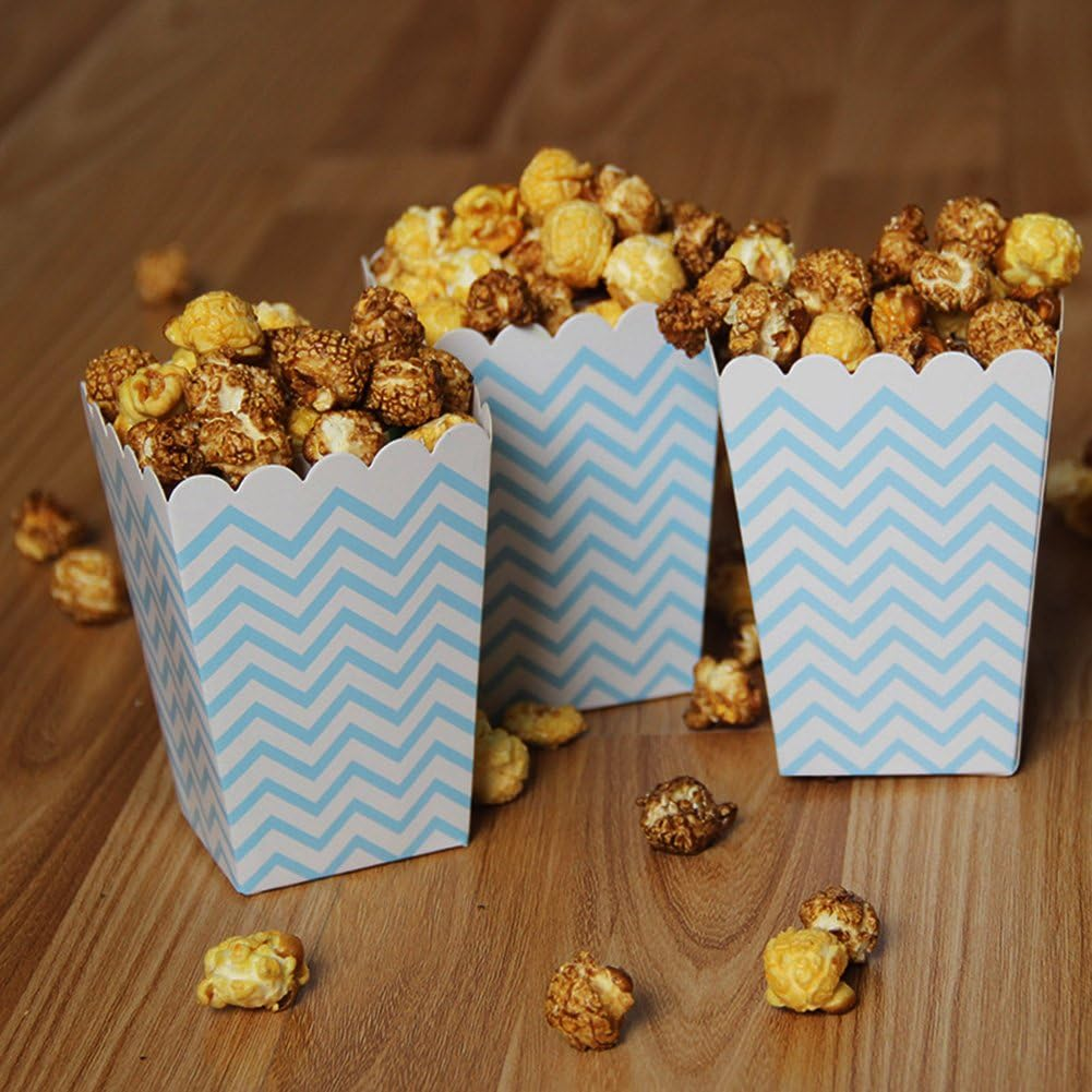 36 Pcs Popcorn Boxes Treat Boxes Movie Popcorn Paper Bags for Dessert Tables & Wedding Favors