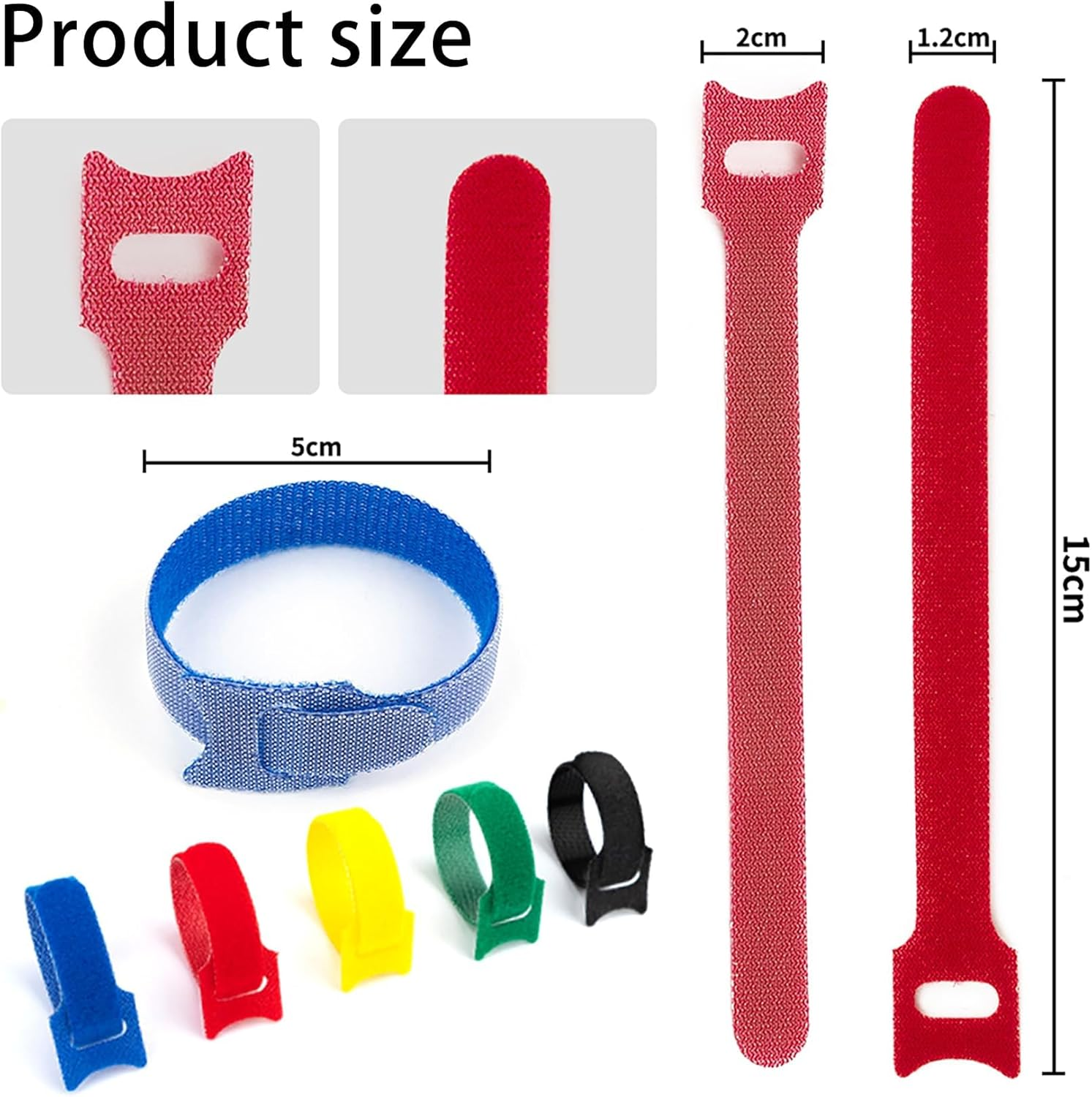 Cable Ties Reusable Zip Ties 120Pcs Reusable Cable Ties Cord Organizer Cable Organizer Cable Management Wire Organizer Wire Management Wire Tie Wraps Cable Wrap Attache Cable Keeper Cable Labels image number 4