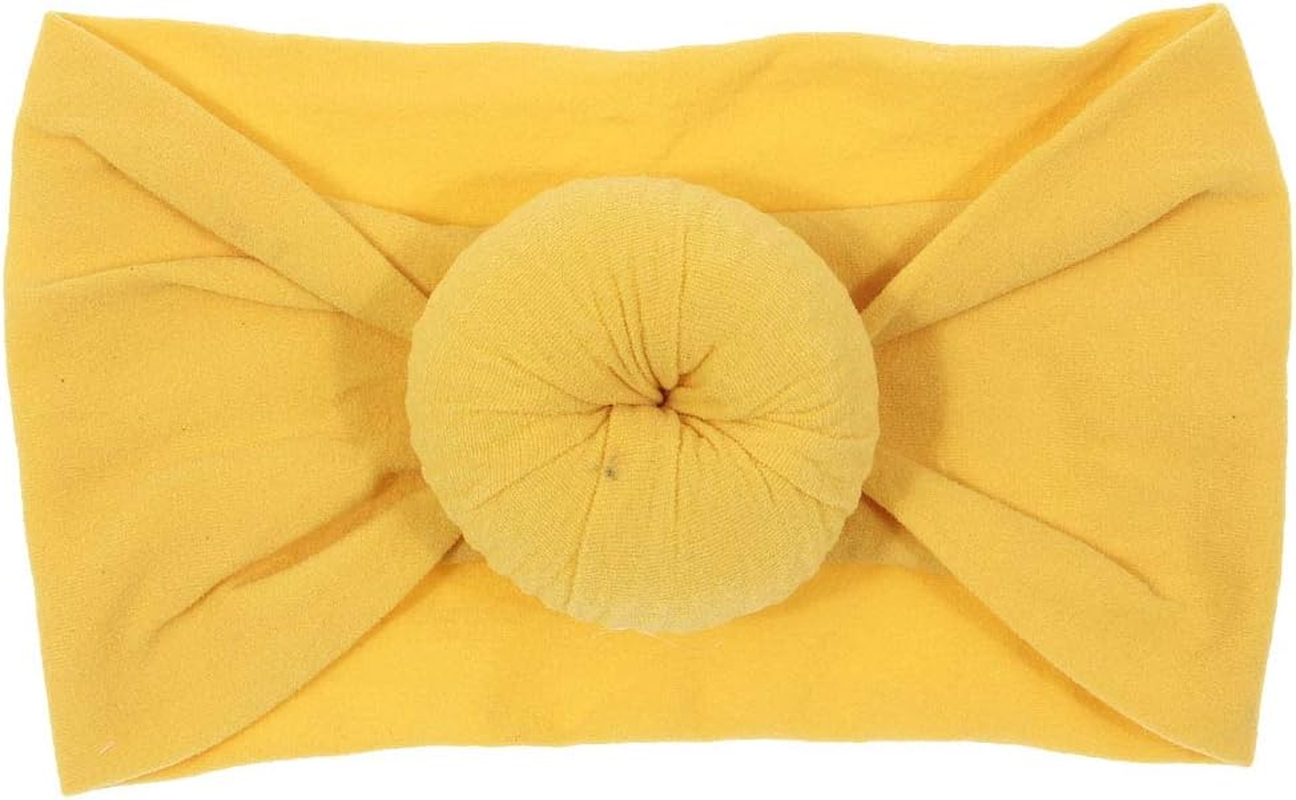 Nishine 6 Pack Cute Toddler Baby Girls Elastic Soft Nylon Headwraps Infant Knot Bow Headband Turban image number 2