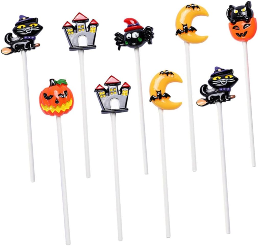 STOBAZA Paper Halloween Cake Picks Decorative Dessert Topper Sets Random Style image number 2