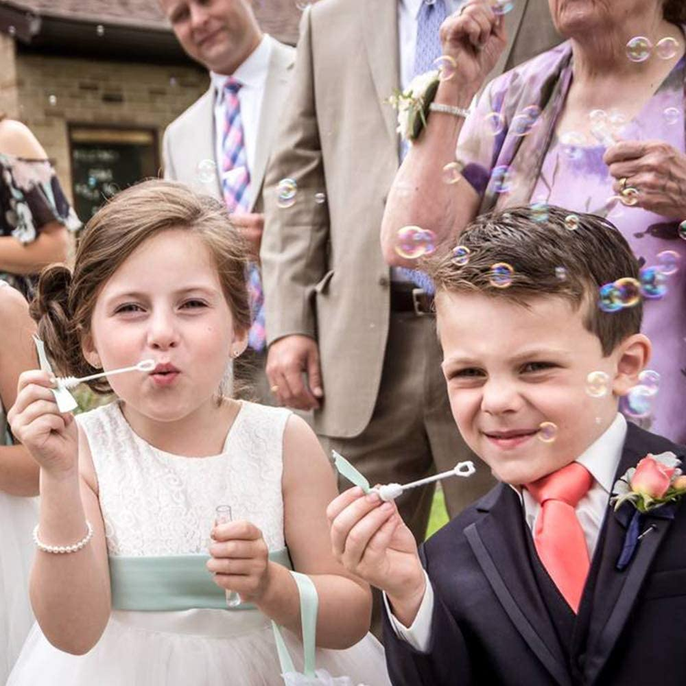 32-Piece 8 Colors Mini Bubble Wands Assortment Party Favors Toys for Kids Child Christmas Celebrationthanksgiving New Year Themed Birthdaywedding Bath Timesummer Outdoor Gifts for Girls Boys image number 1