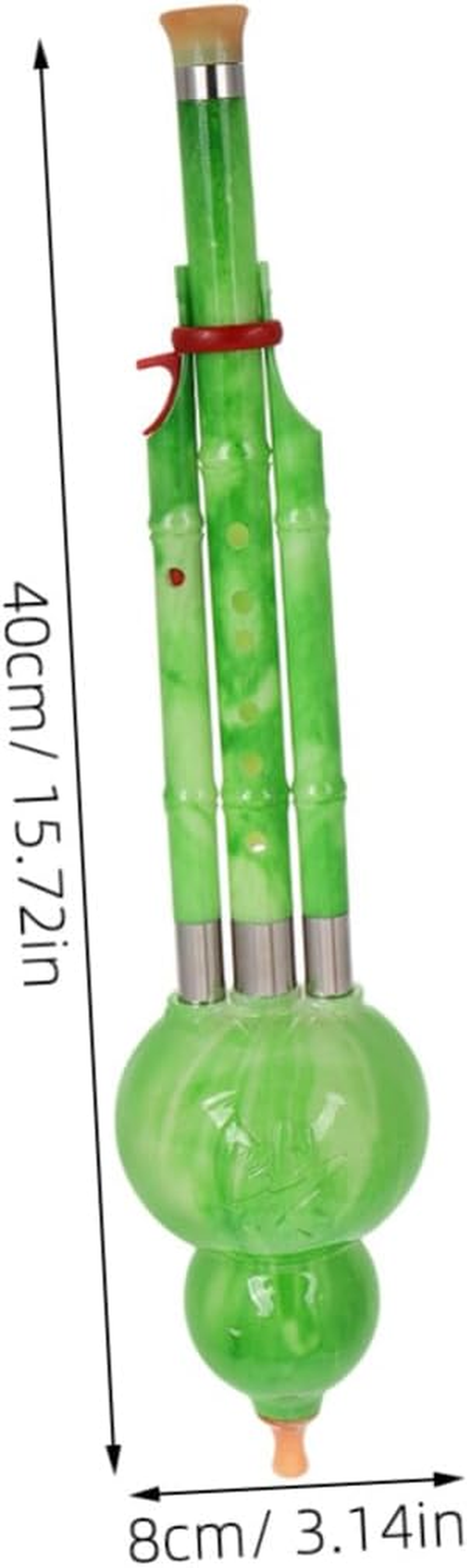 Traditional Flute C Key Gourd Resin Musical Instrument Leather Case for Beginners and Students image number 6