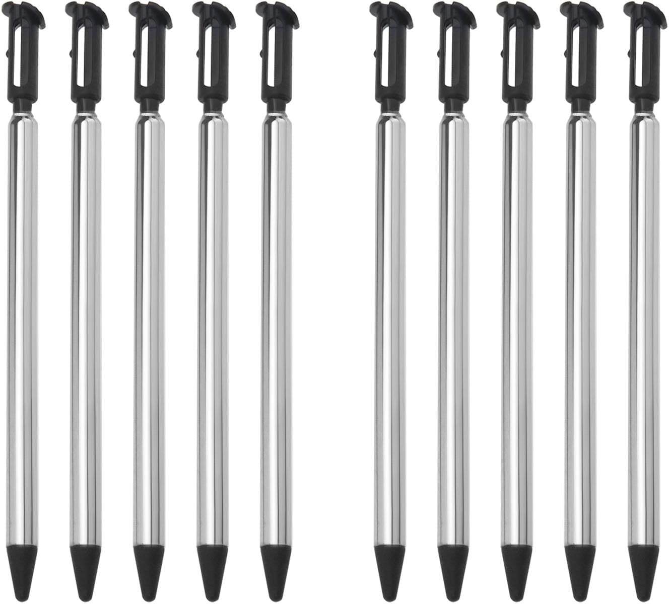 Create Idea 10Pcs Stylus Pen Retractable Touch Screen Pen Extendable Touch Pens Compatible with Nintendo New 3DS for Control Video Games Black image number 4