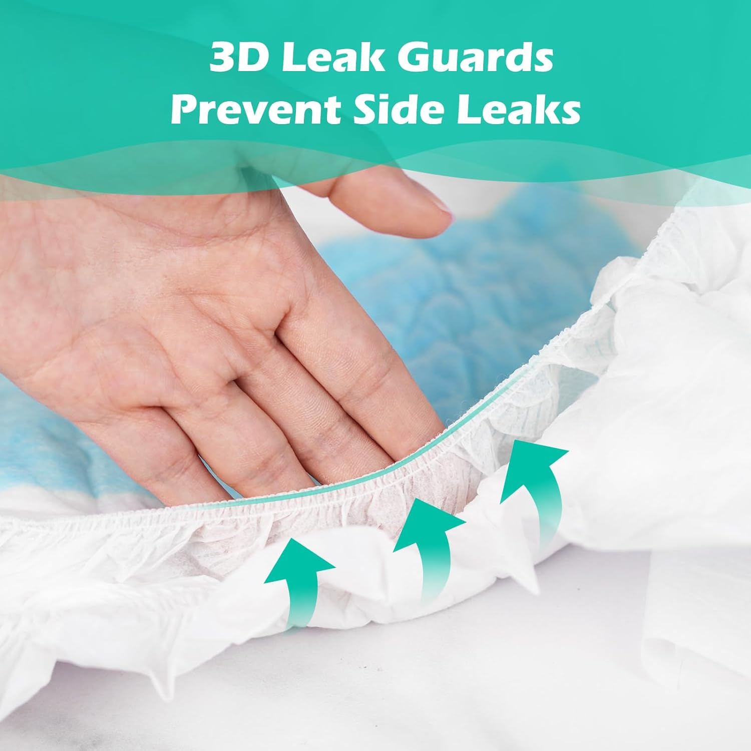 SUNKISS Trustplus Adult Diapers with Maximum Absorbency, Unisex Disposable Incontinence Briefs with Tabs for Men and Women, Odor Control, Xsmall, 15 Count image number 3