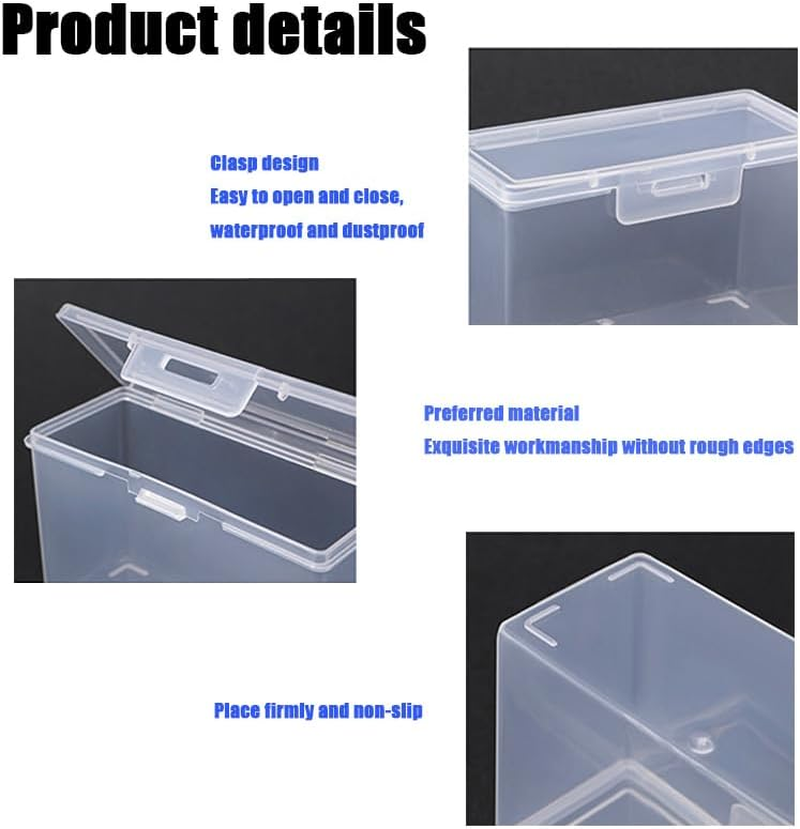 6Pcs Plastic Playing Card Case Holder,Blank Playing Card Case Clear Card Deck Box Snaps Closed,Empty Plastic Storage Box Card Holder Organizer for Bank Card, Business Card, Game Card image number 6