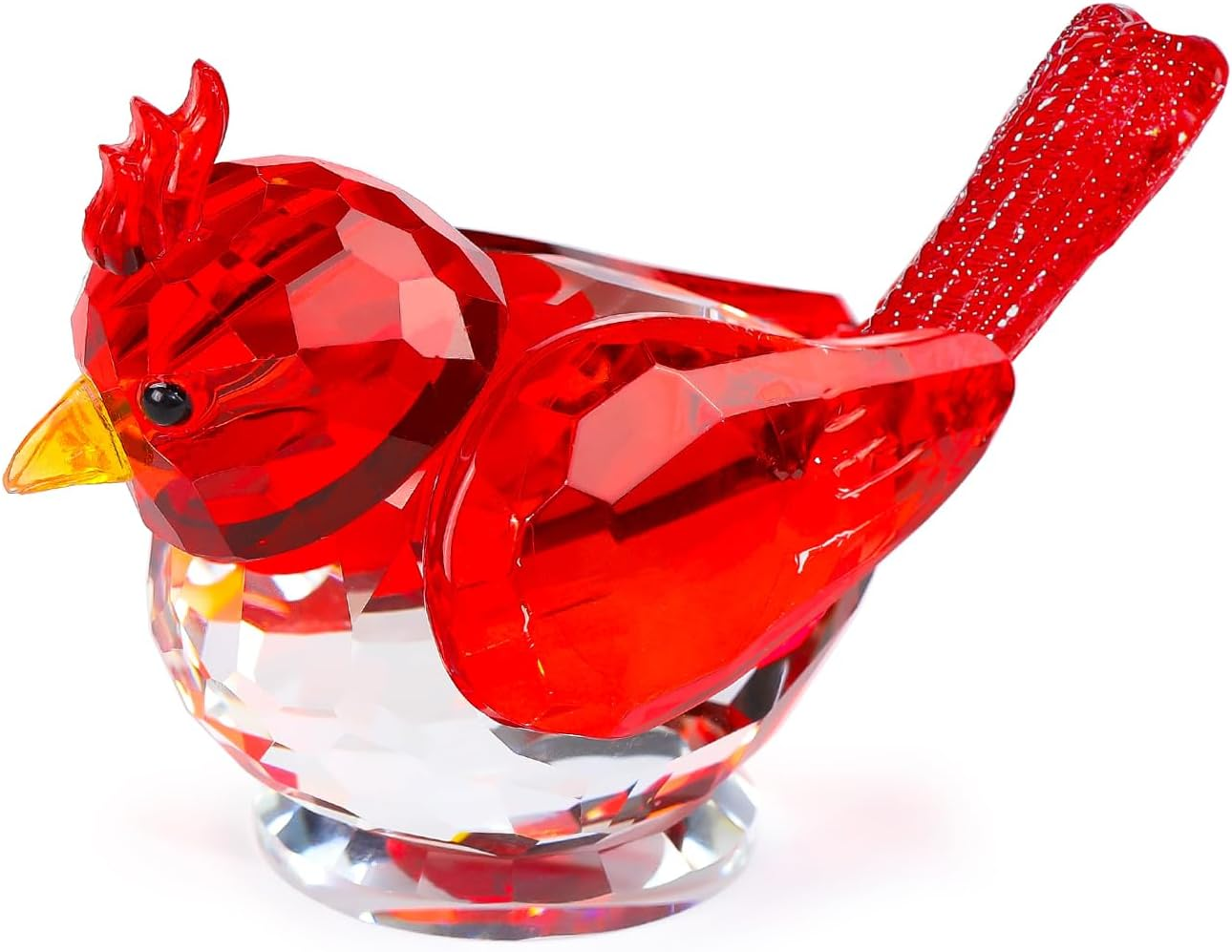 Ornalrist Crystal Green Clear Birds Figurine Handmade Collectible Animal Figurines Gifts for Him Dad Table Home Decoration Paperweight image number 4