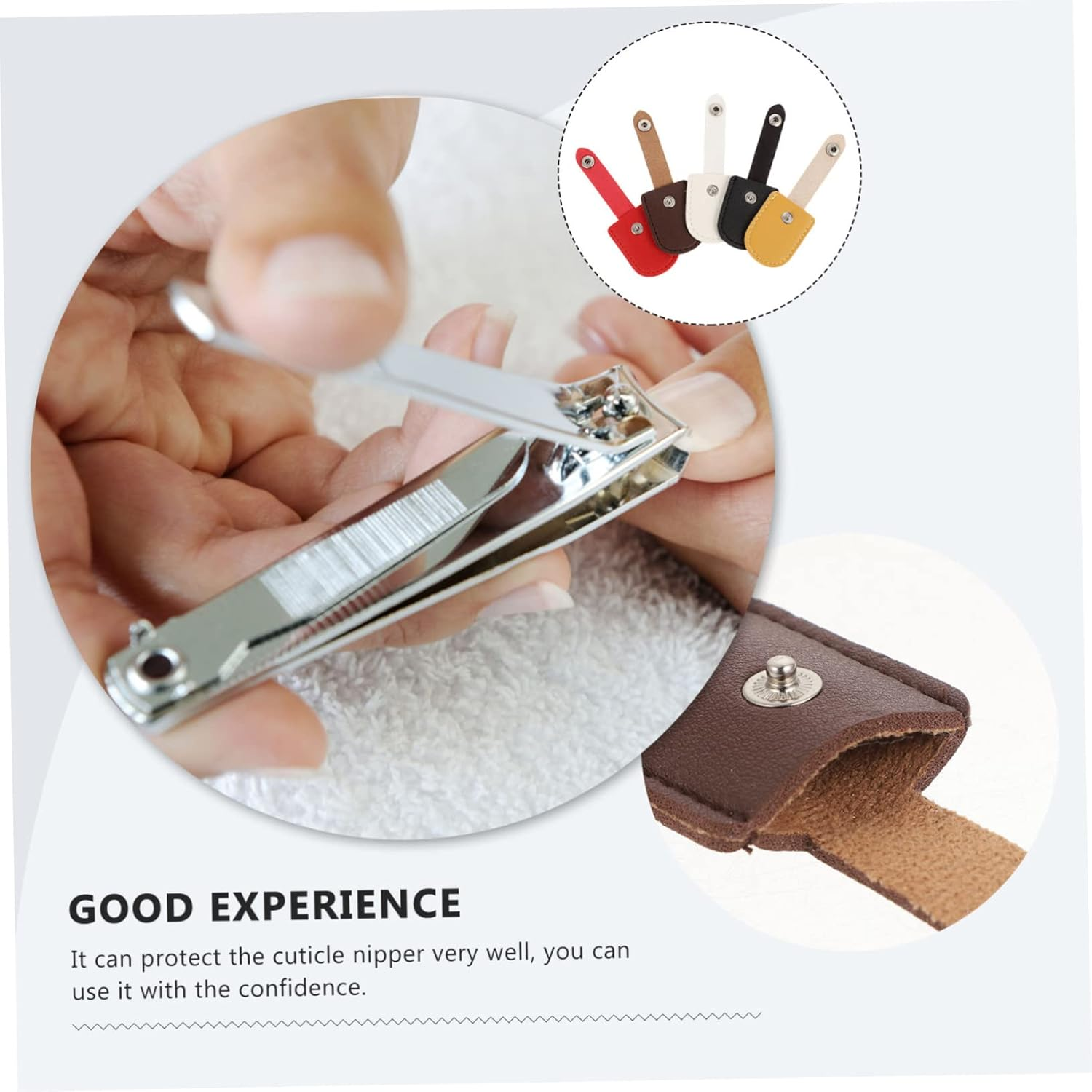 Healeved 5Pcs Manicure Cuticle Scissor Protective Cover Nail Nipper Cover for Nail Salon Supplies image number 6