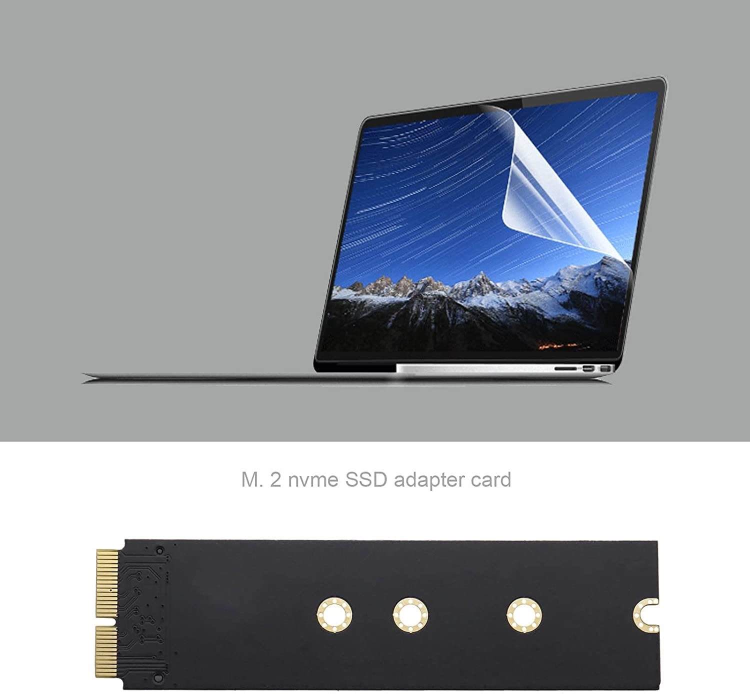 M.2 NVME SSD Convert Adapter SSD to NVME Converter Hard Disk Adaptor Card Compatible with Macbook Air Pro Retina 2013-2017 NVME SSD Upgrade Kit for A1465 A1466 A1398 image number 6