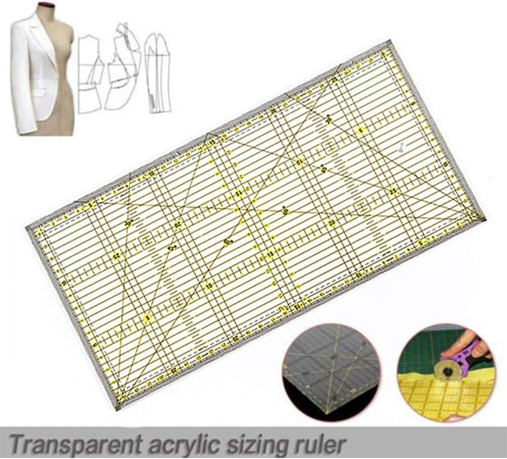 Multi-Purpose Quilting Ruler for Patchwork, DIY Garment Design, Sewing & Crafts - Double Colored Grid Lines Template, 15 Cm X 30 Cm image number 5