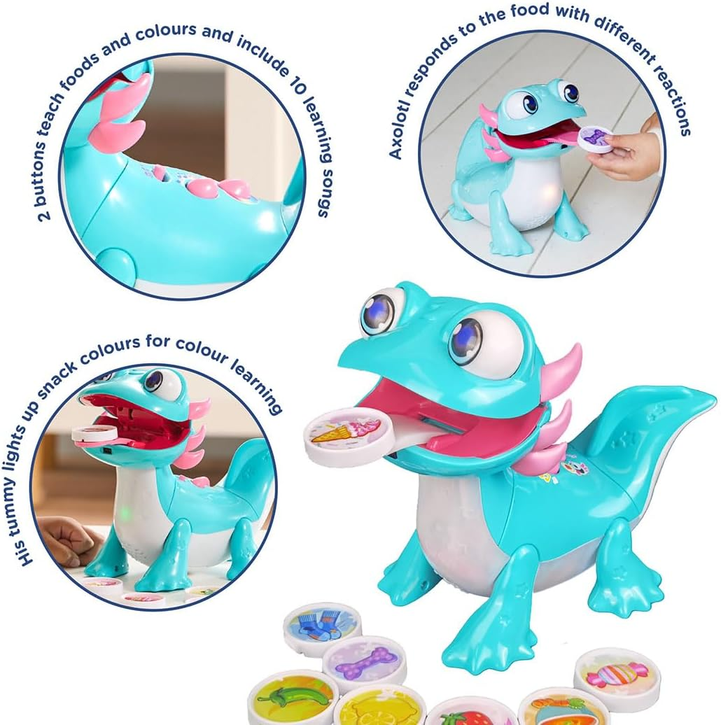 Vtech Tasty Treats Axolotl - Axolotl, Preschool Toy - 560103 - Teal image number 5