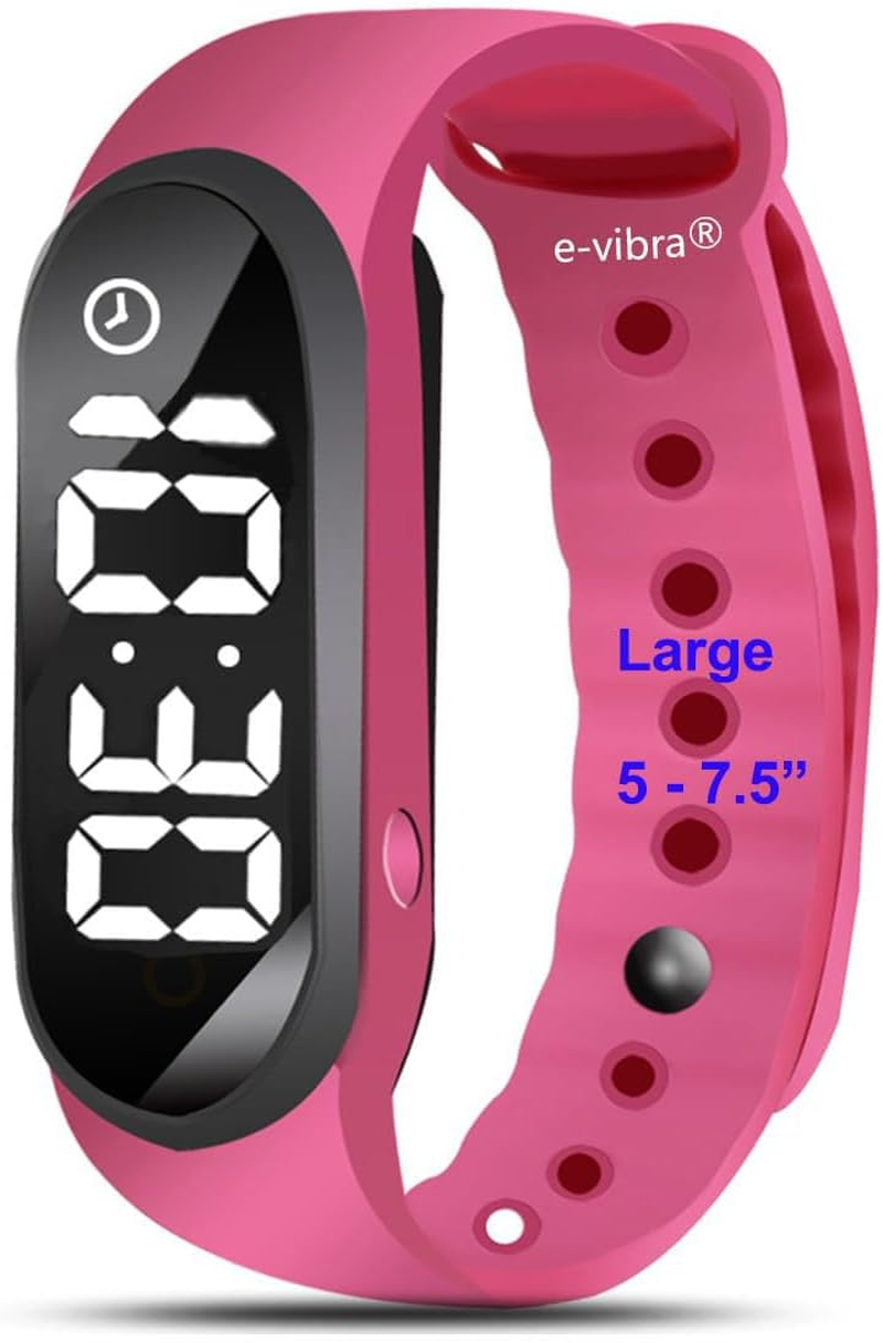 Potty Training Watch - Silent Vibrating Alarm Watch with Countdown Timer (Rose Red)
