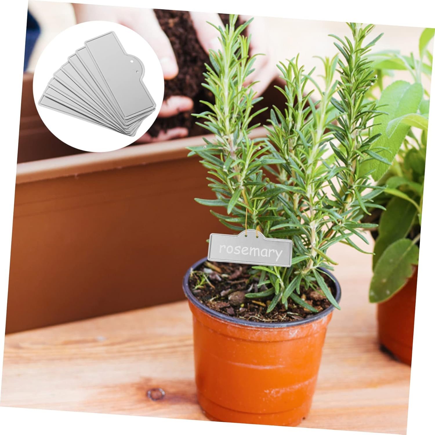 MERRYHAPY 20Pcs Aluminum Plant Labels Metal Plant Tags Outdoor Garden Use for Flower Name Tags image number 2