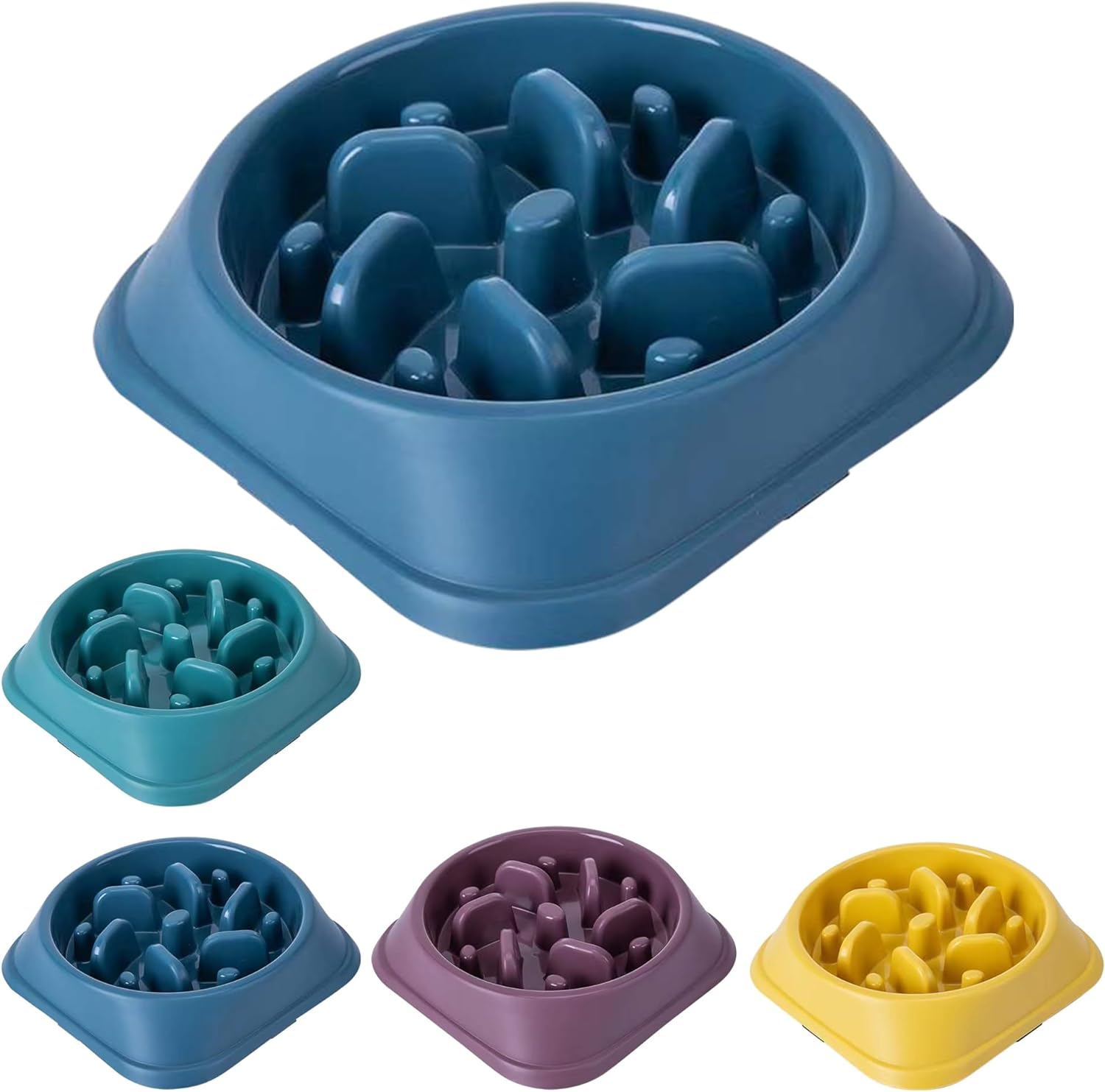 Slow Feeder Dog Bowl - Interactive Feeding, 500Ml (2 Cup) Capacity, Reduces Bloating, Fan Puzzle Design, Small to Medium Dogs, Food Grade Material, Non-Slip, Anti-Gulp, Durable (Green) image number 2